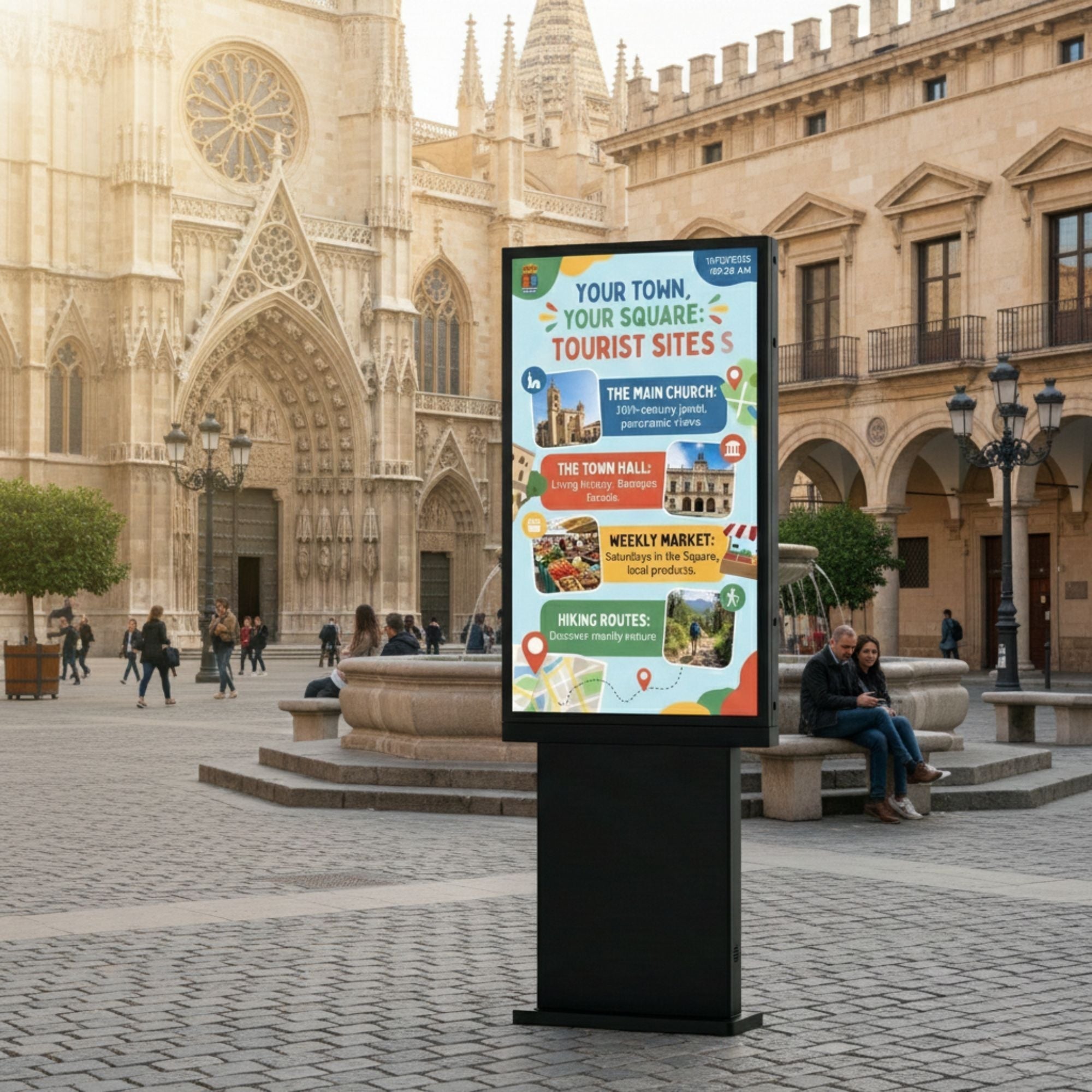 Display Exterior 55" 4K - Cristal Anti-reflejo - Android 13 - 4GB+64GB - Outdoor