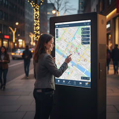 Tótem publicitario exterior pantalla LCD 55"- Doble cara -Táctil - Android