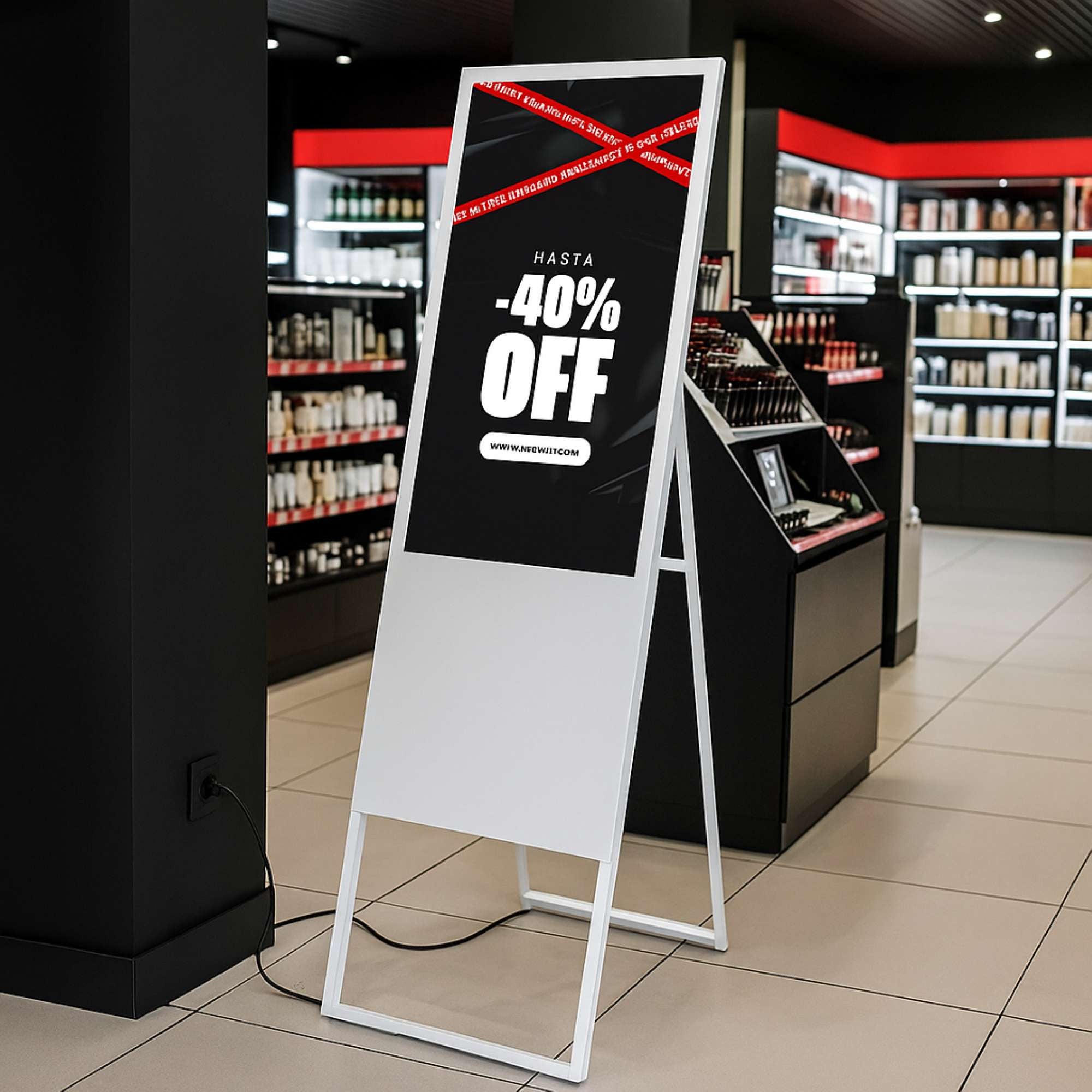 Display publicitario plegable LCD Full HD 43" - Android 13 - Indoor