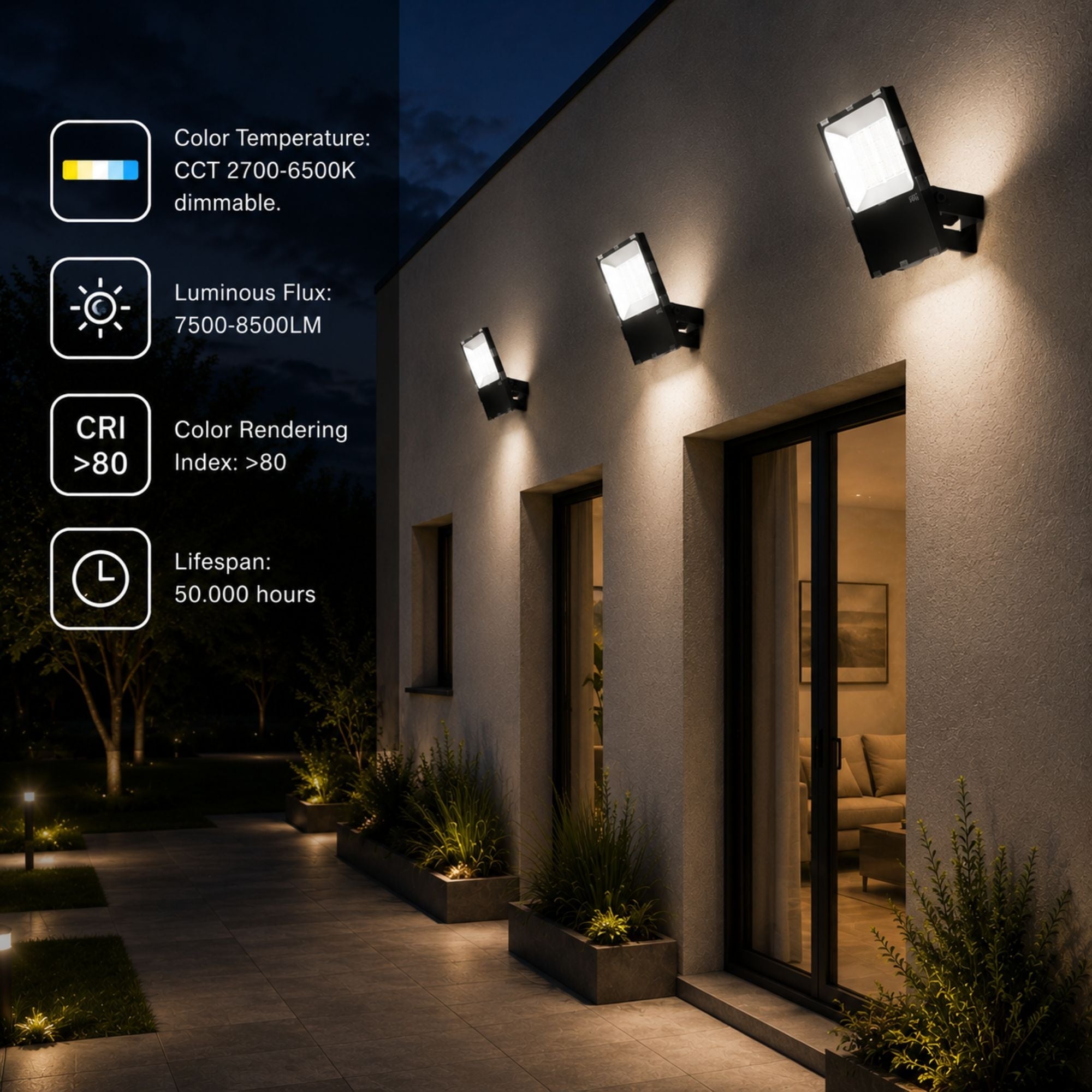 Proyector LED exterior 100W RGB+CCT | MI LIGHT