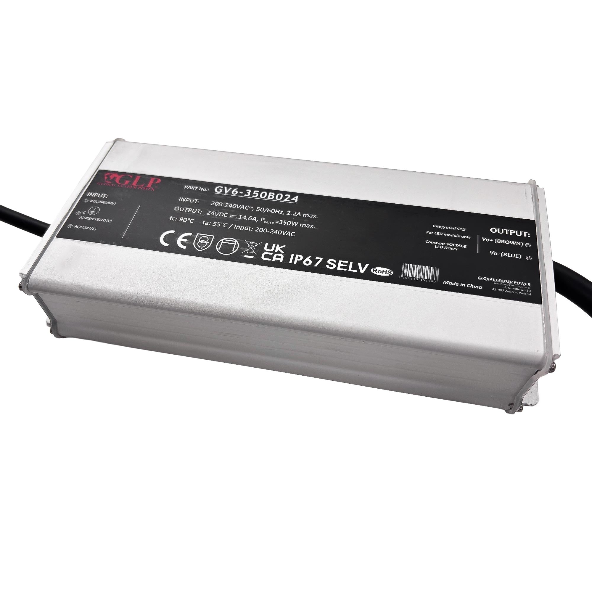 Fuente de alimentación estanca 24V DC - 350W - IP67 - GV6