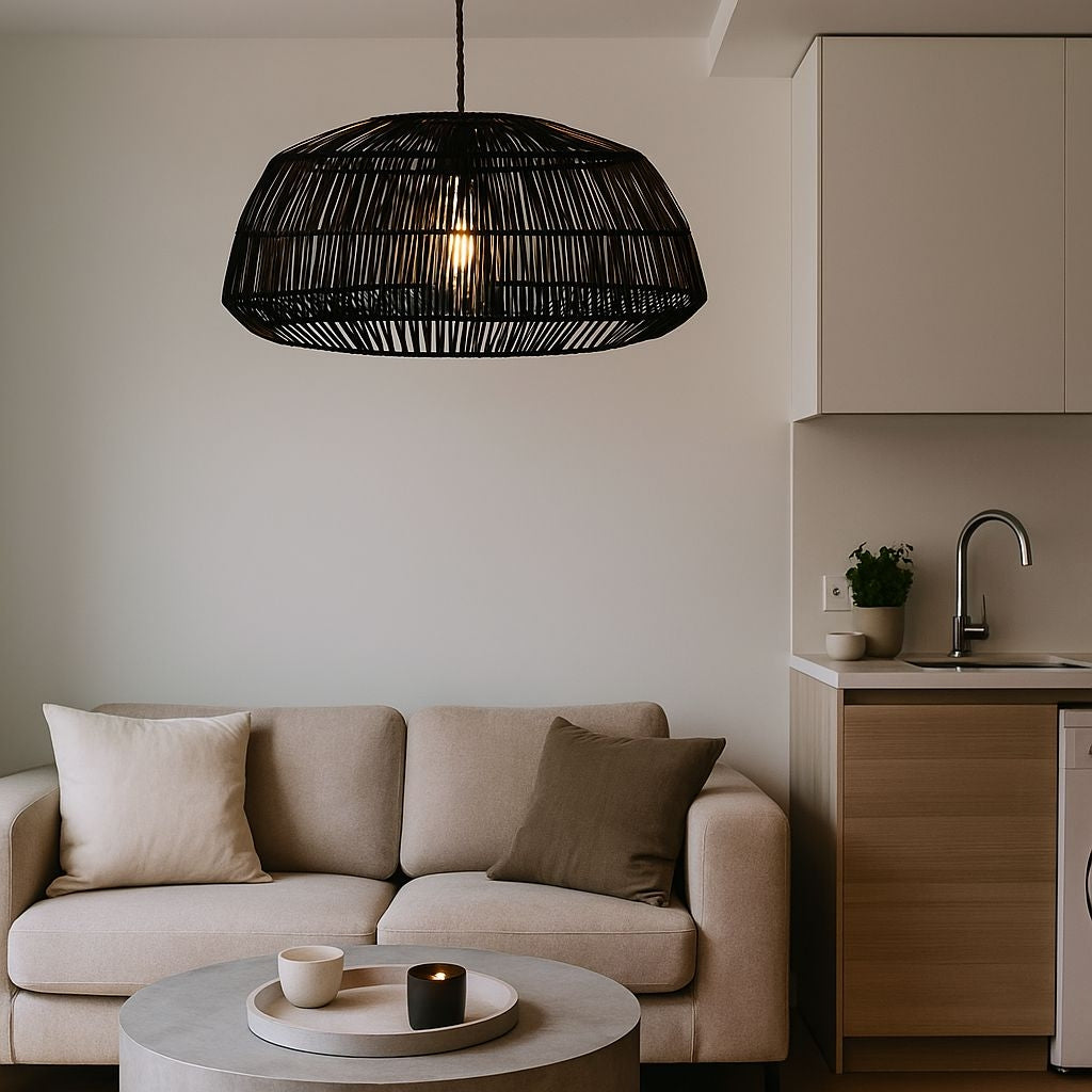 Lámpara colgante de mimbre "ASTRID" - E27