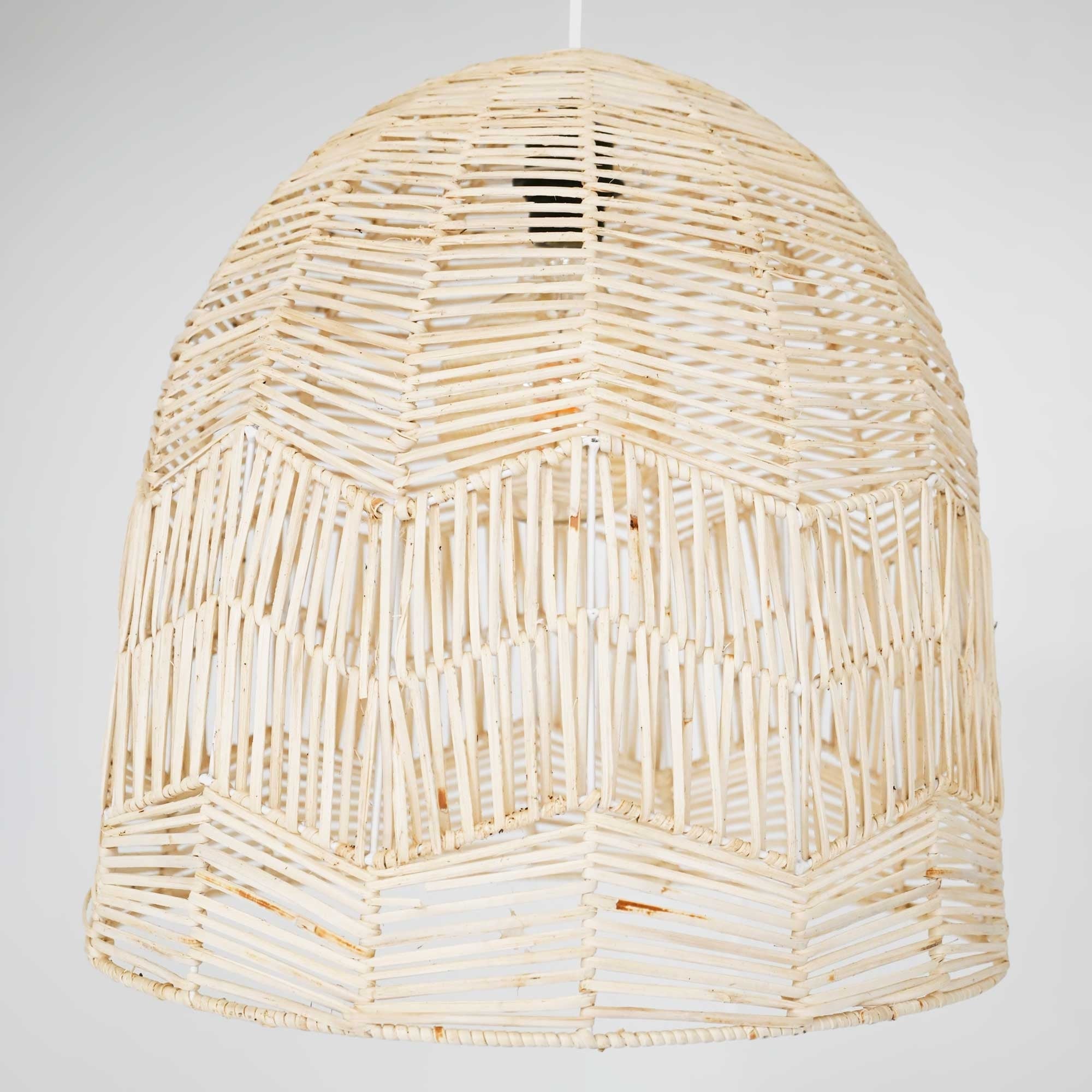 Lámpara colgante de mimbre "NORMA" - Ø45cm - Con interruptor y enchufe - E27