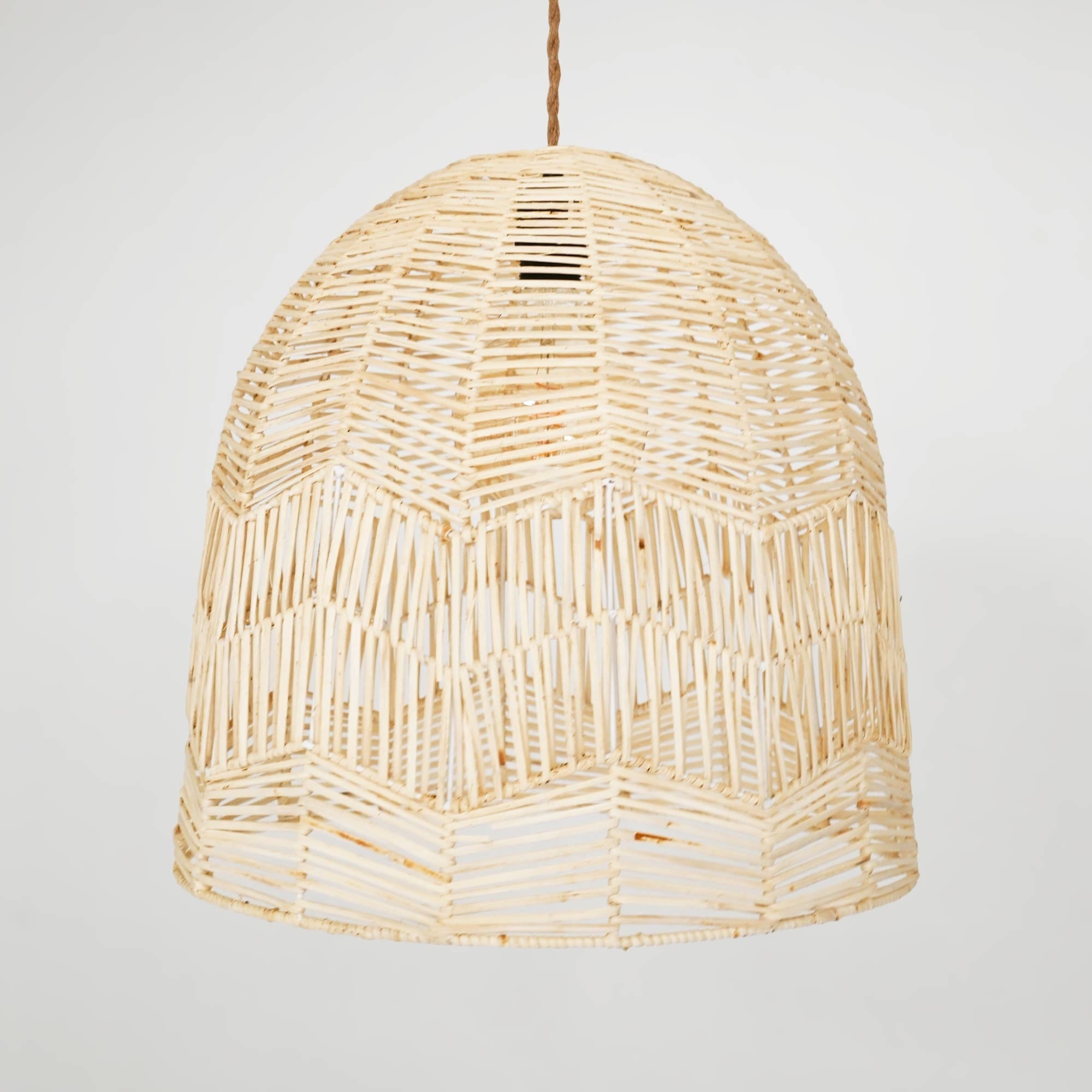 Lámpara colgante de mimbre "NORMA" - Ø45cm - Con interruptor y enchufe - E27