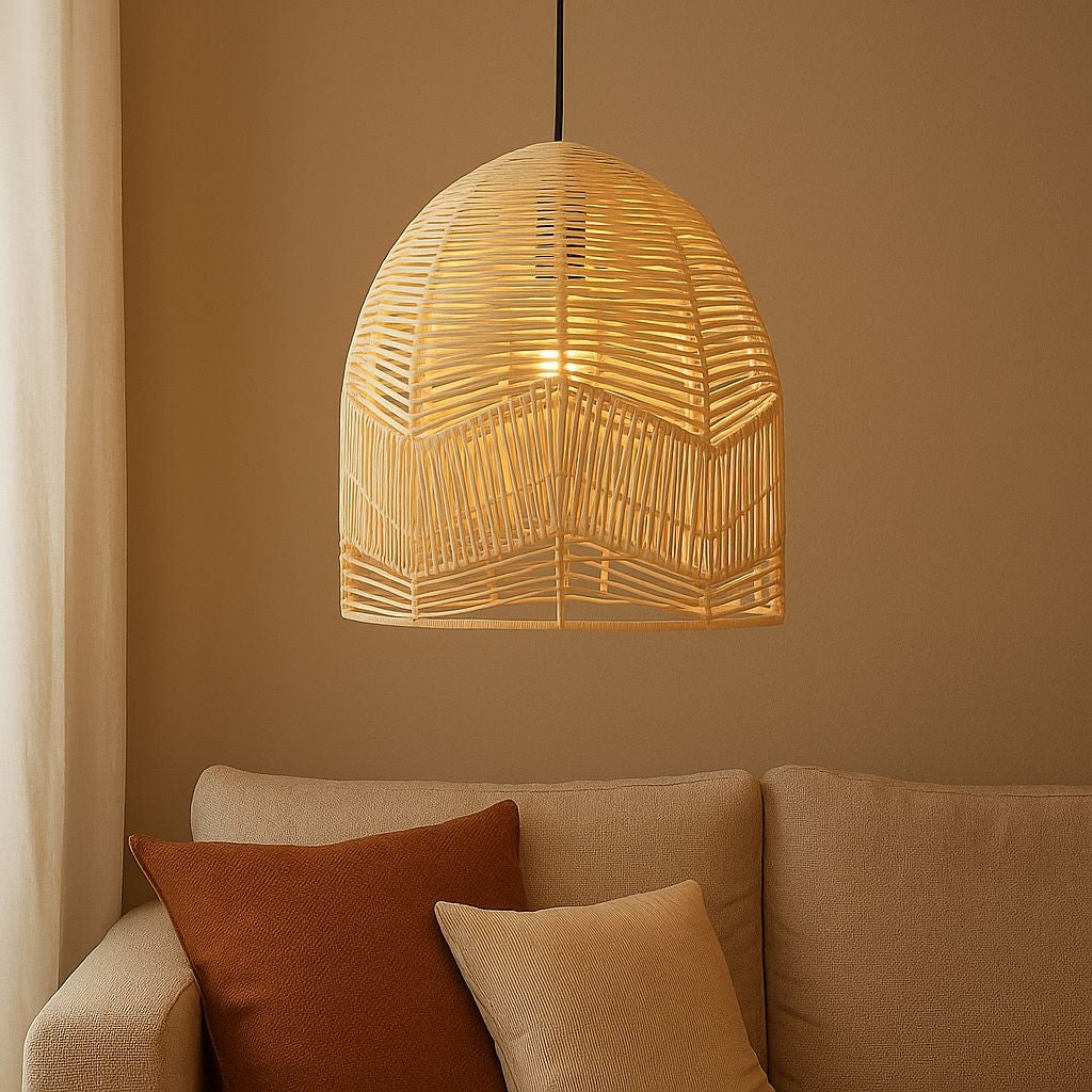 Lámpara colgante de mimbre "NORMA" - Ø45cm - E27