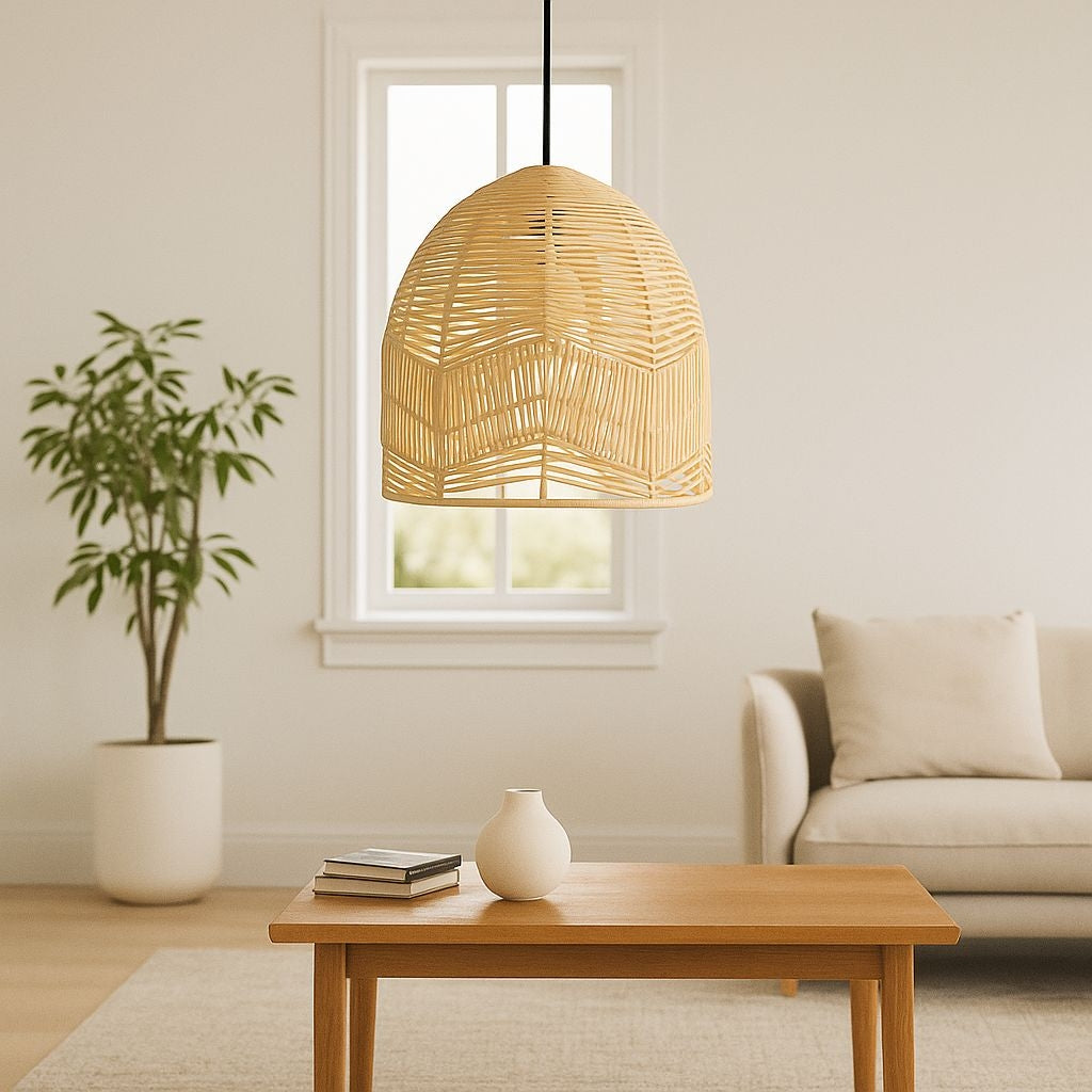 Lámpara colgante de mimbre "NORMA" - Ø45cm - E27