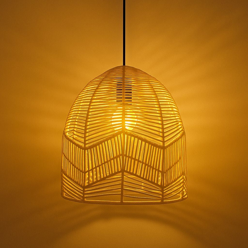 Lámpara colgante de mimbre "NORMA" - Ø45cm - E27