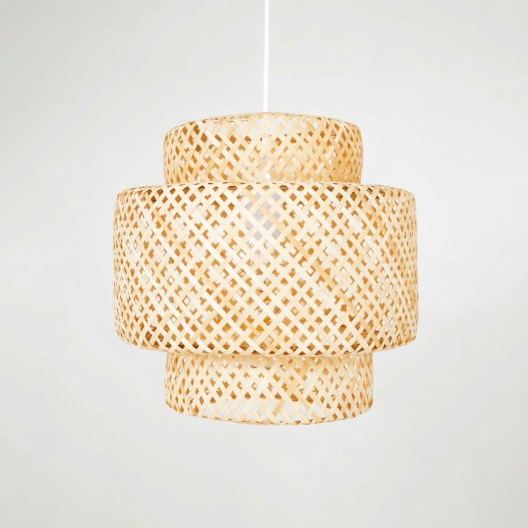 Lámpara colgante de mimbre "JENSEN" - Ø40cm - E27