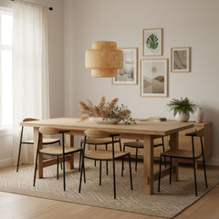 Lámpara colgante de mimbre "JENSEN" - Ø40cm - E27