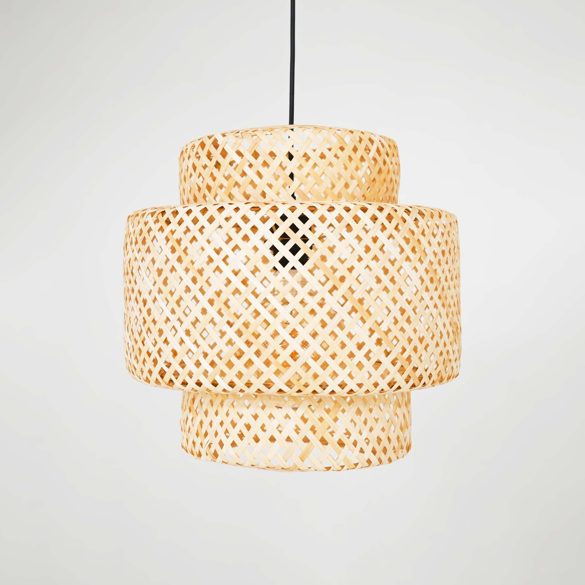 Lámpara colgante de mimbre "JENSEN" - Ø40cm - E27