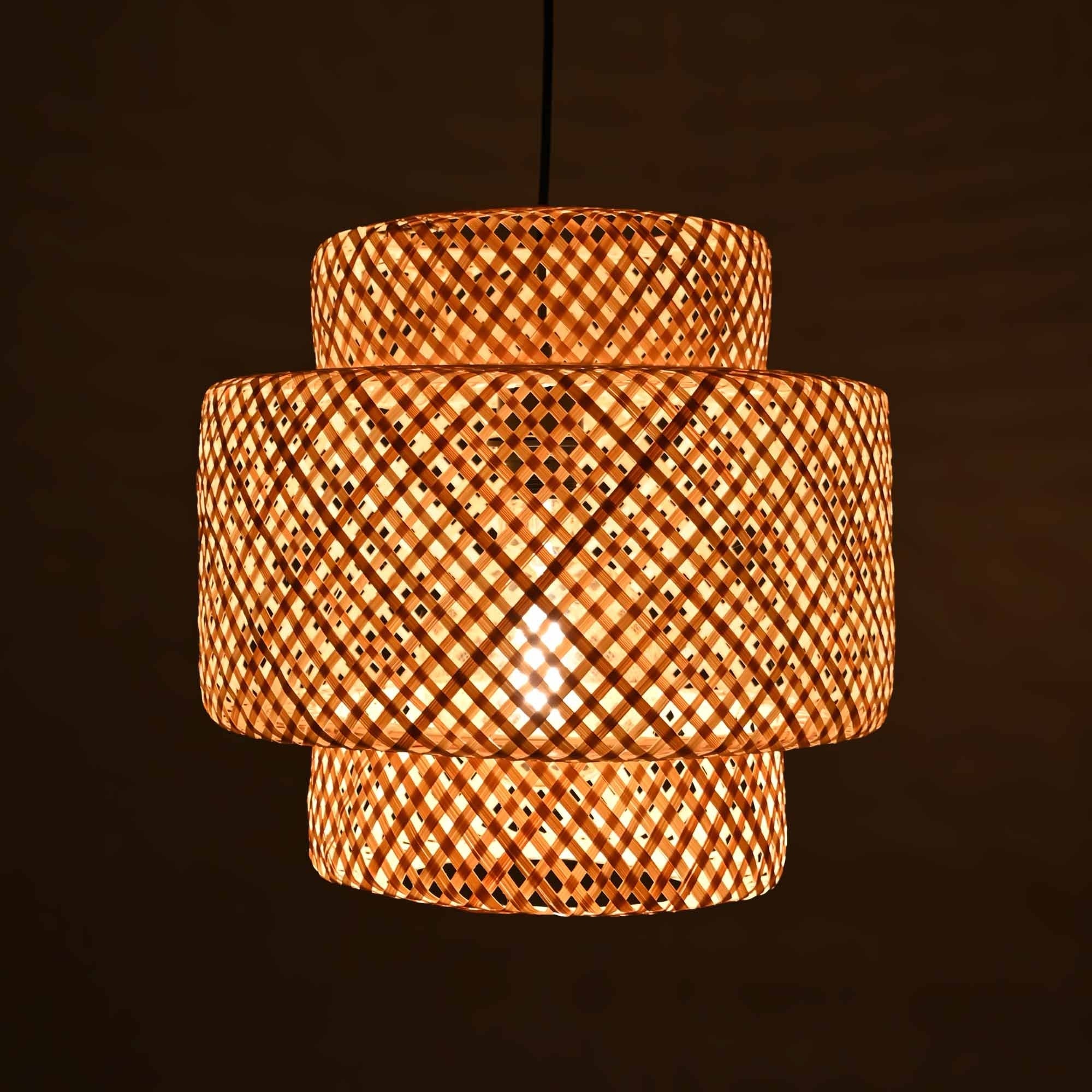 Lámpara colgante de mimbre "JENSEN" - Ø40cm - E27