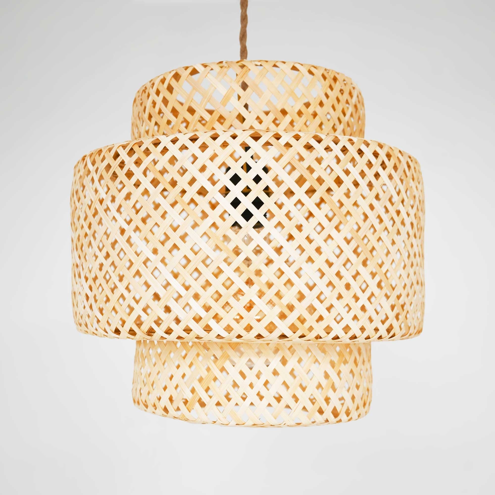 Lámpara colgante de mimbre "JENSEN" - Ø40cm - E27