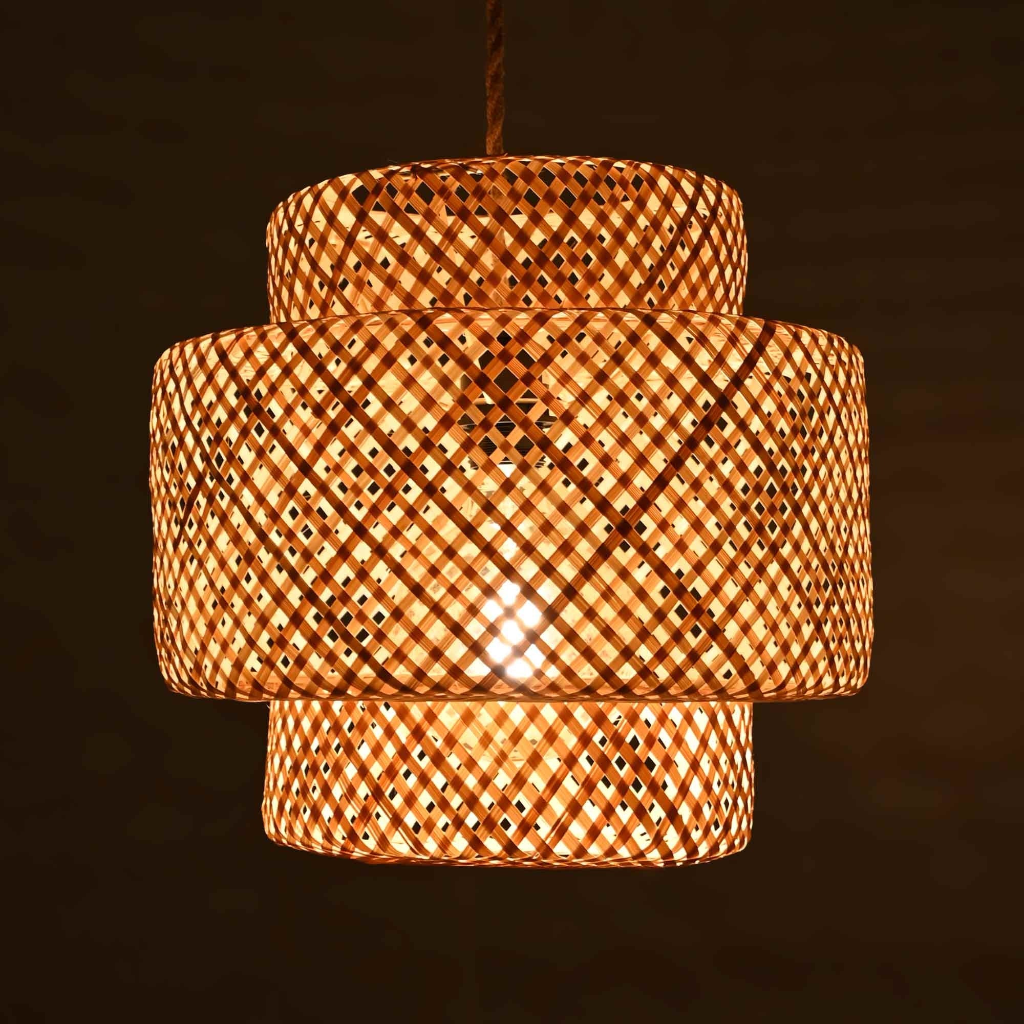 Lámpara colgante de mimbre "JENSEN" - Ø40cm - E27