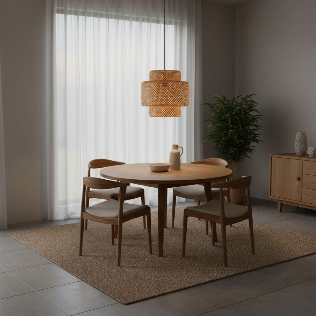 Lámpara colgante de mimbre "JENSEN" - Ø40cm - E27