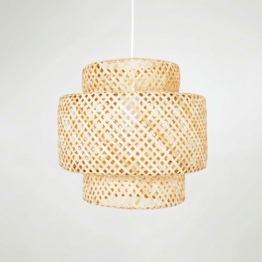 Lámpara colgante de mimbre "JENSEN" - Ø50cm - E27
