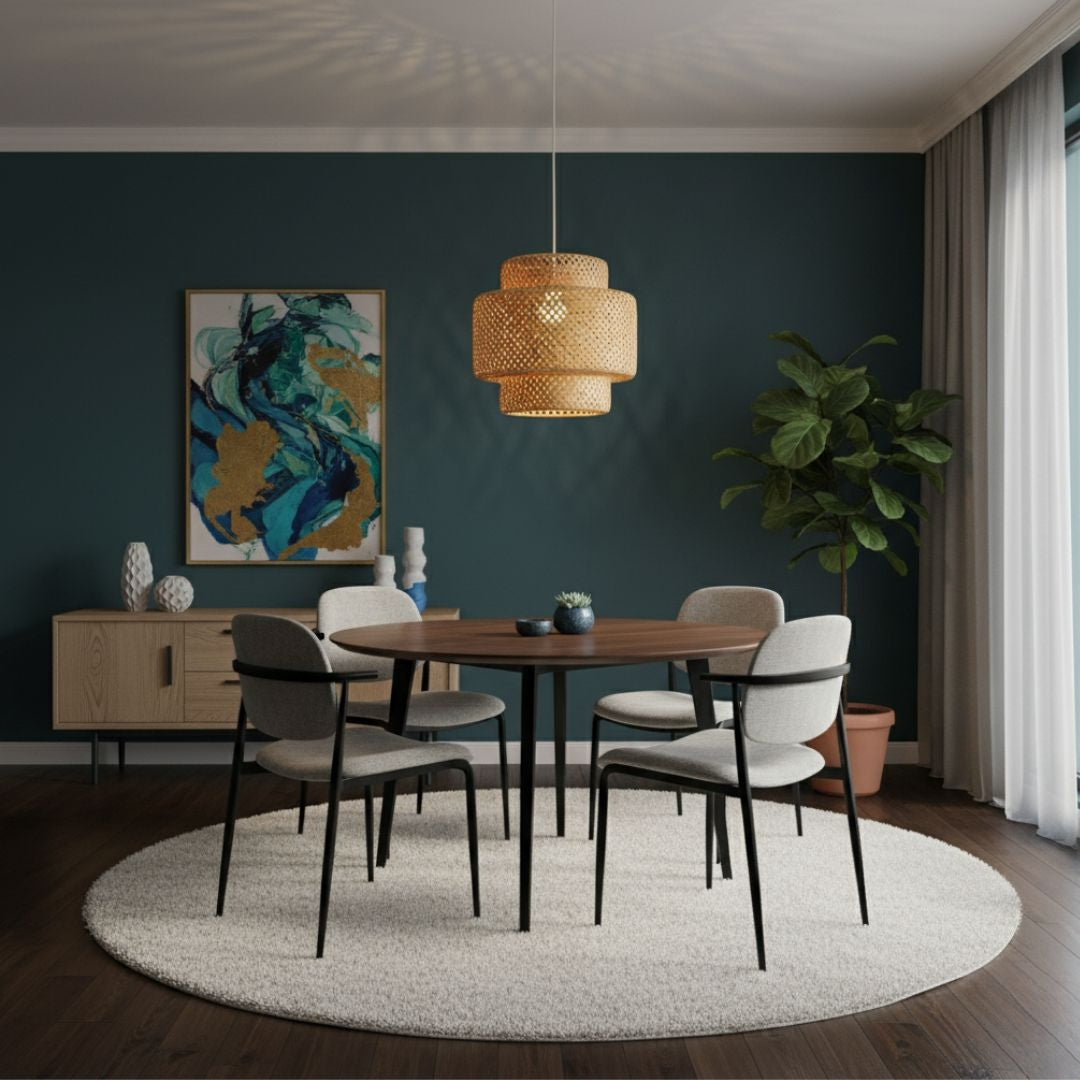 Lámpara colgante de mimbre "JENSEN" - Ø50cm - E27