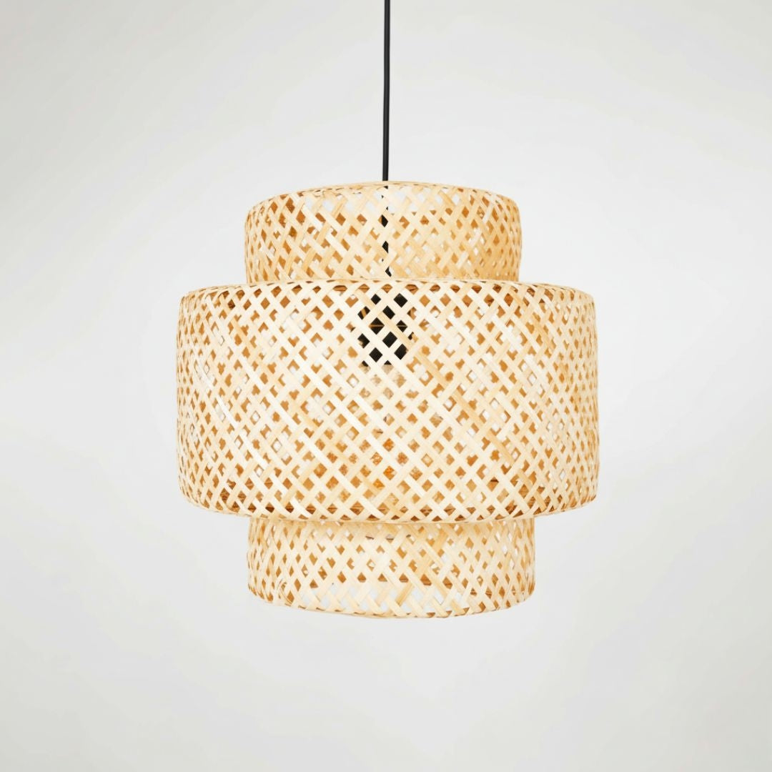 Lámpara colgante de mimbre "JENSEN" - Ø50cm - E27