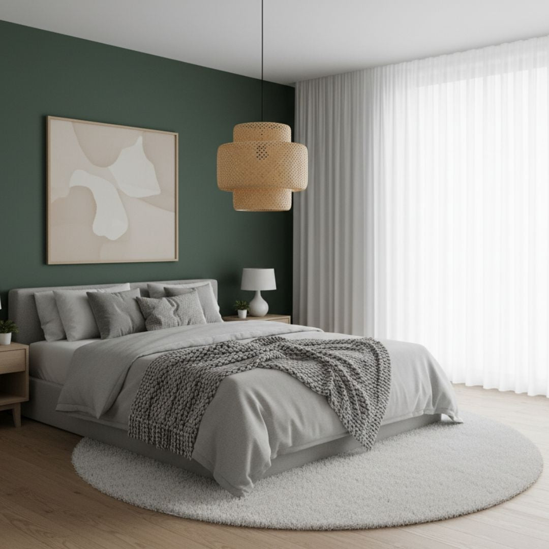 Lámpara colgante de mimbre "JENSEN" - Ø50cm - E27