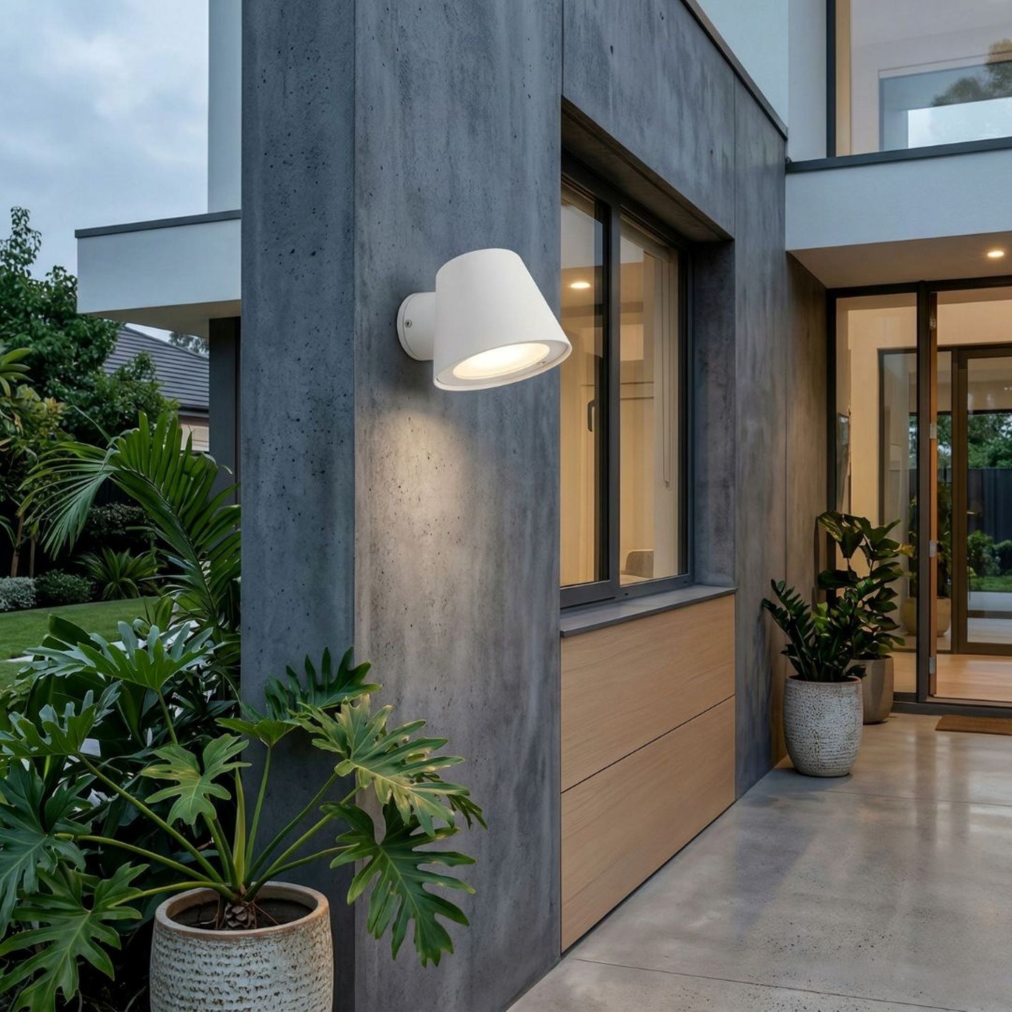 Aplique de pared exterior LED "ALBA" - Bombilla GU10 5W incluida