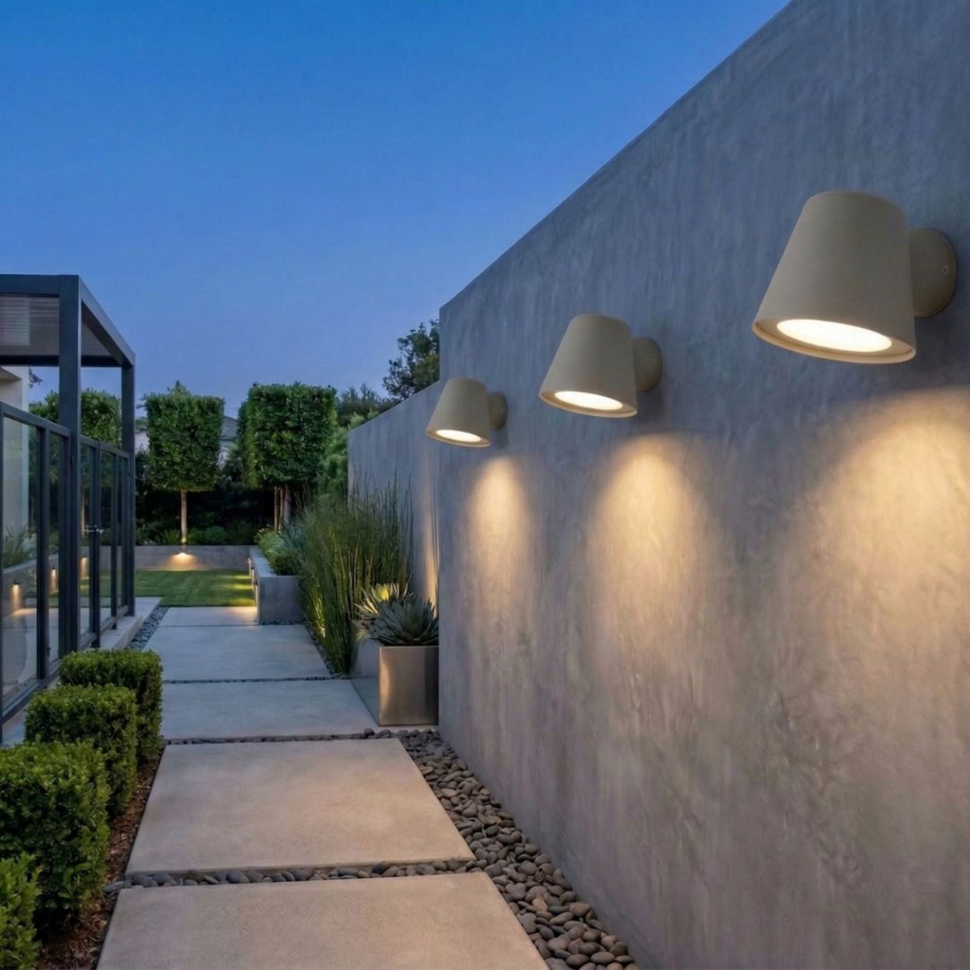 Aplique de pared exterior LED "ALBA" - Bombilla GU10 5W incluida