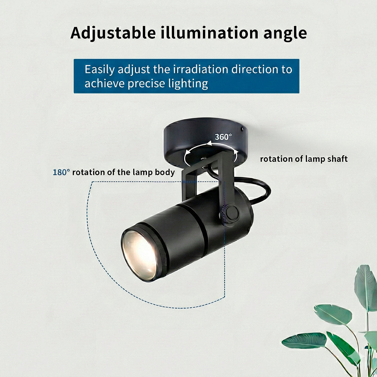 Aplique de pared y techo LED COB "ESCOP" Orientable con ángulo lumínico ajustable - 12W