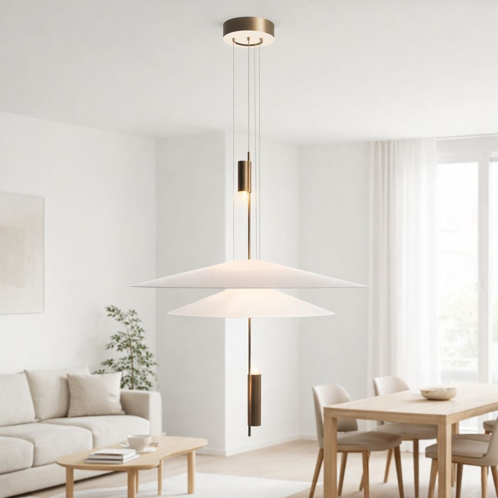 Lámpara colgante de diseño "HERON" - Discos - 15W - 2800K