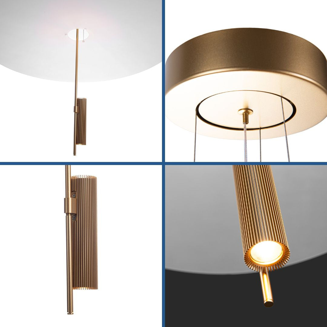 Lámpara colgante de diseño "HERON" - Discos - 15W - 2800K