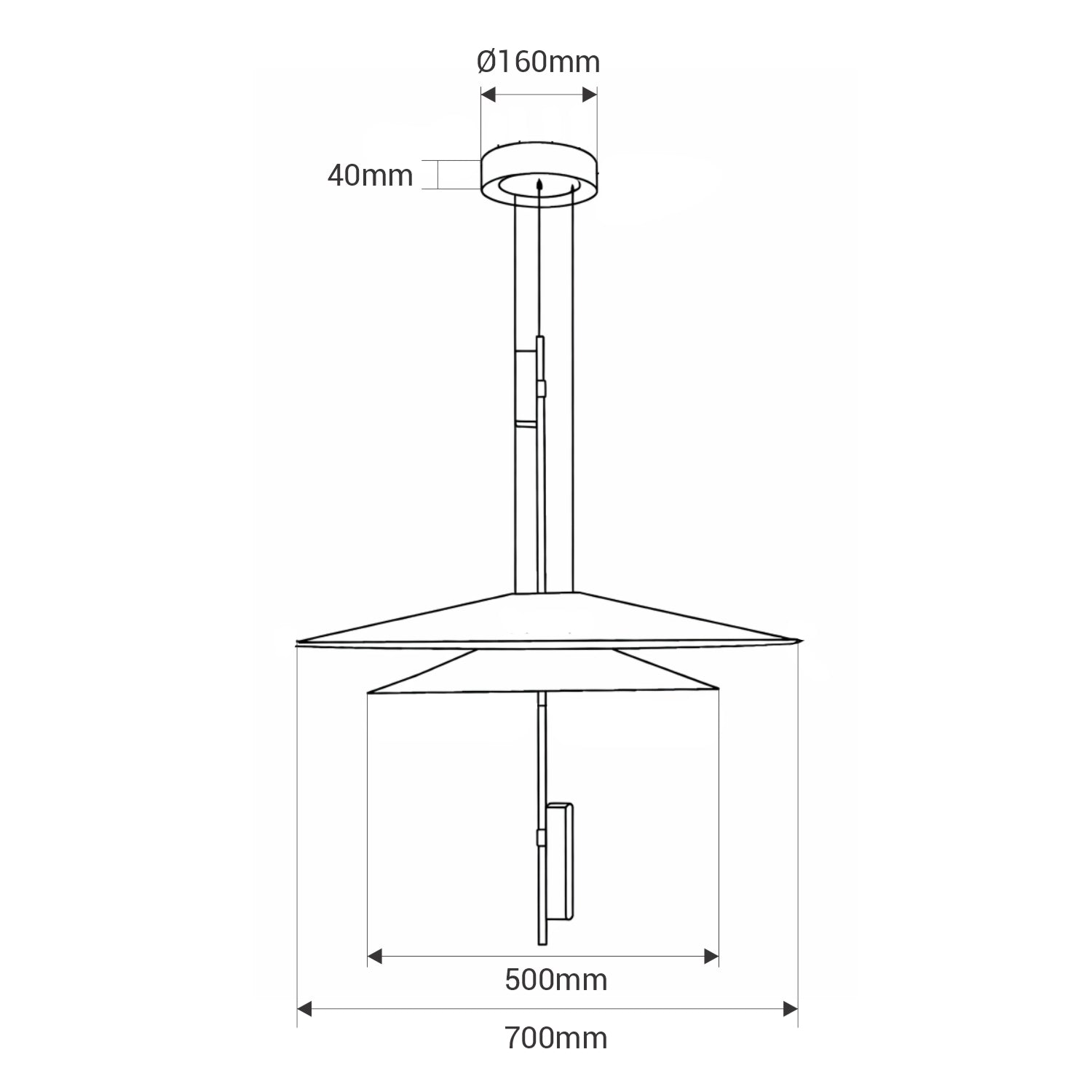 Lámpara colgante de diseño "HERON" - Discos - 15W - 2800K