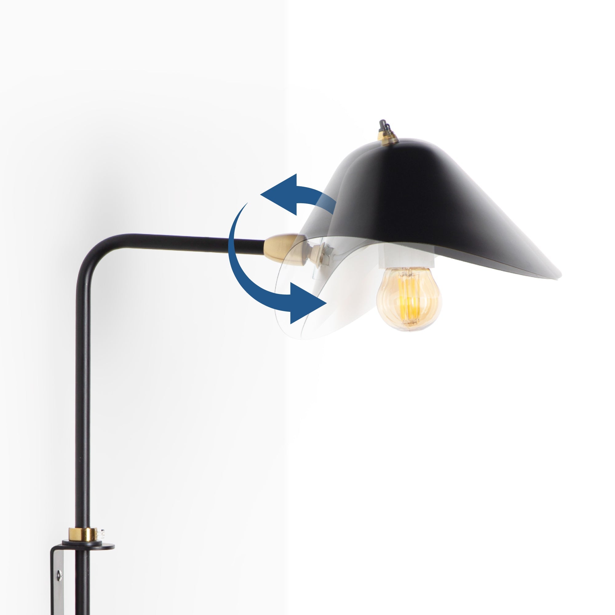 Aplique de pared de diseño con enchufe "Halo Wall" - E27