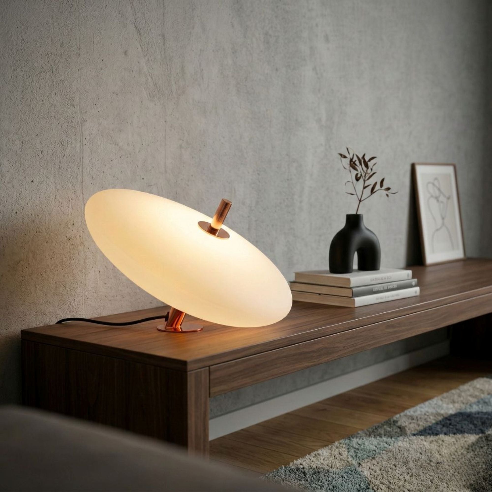 Lampara de mesa de policarbonato "PEBBLES" - Táctil - 6W