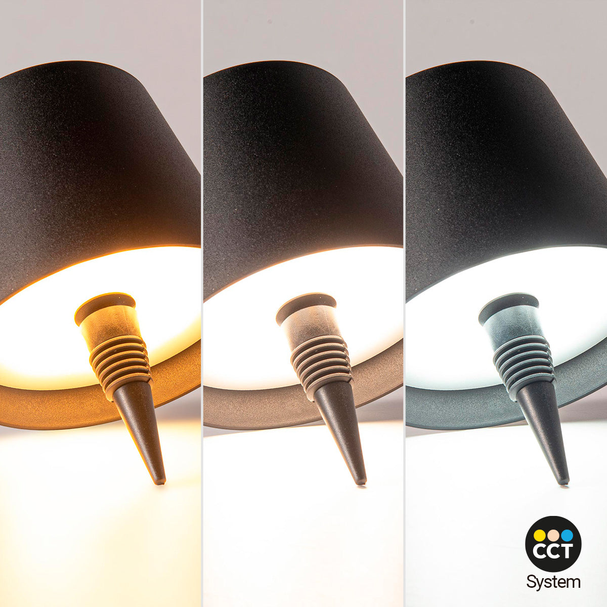 Lámpara para botellas LED CCT portátil - Táctil - Ø105 mm