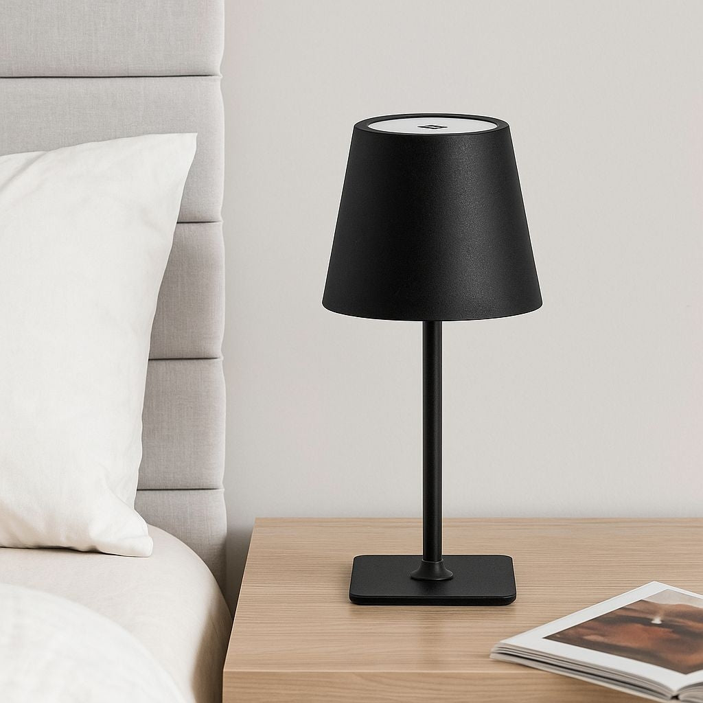 Lámpara de mesa LED CCT portátil - Táctil - Ø100 mm