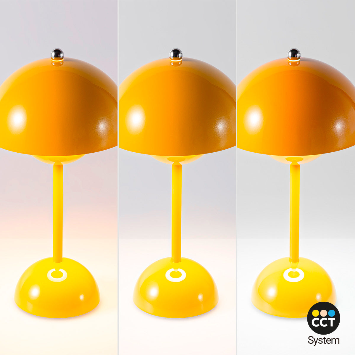 Lámpara de mesa LED CCT portátil - Táctil - Ø160 mm
