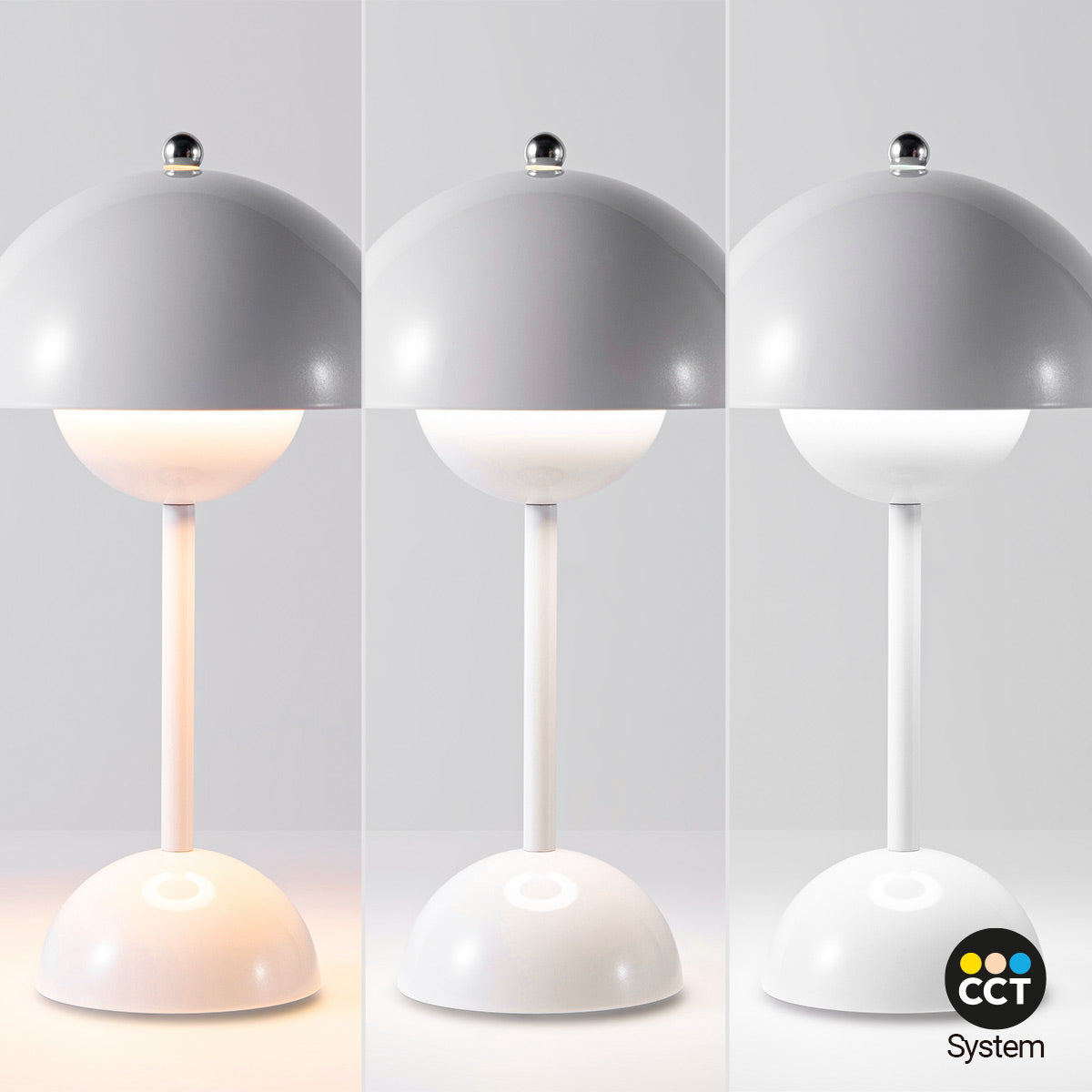 Lámpara de mesa LED CCT portátil - Táctil - Ø160 mm