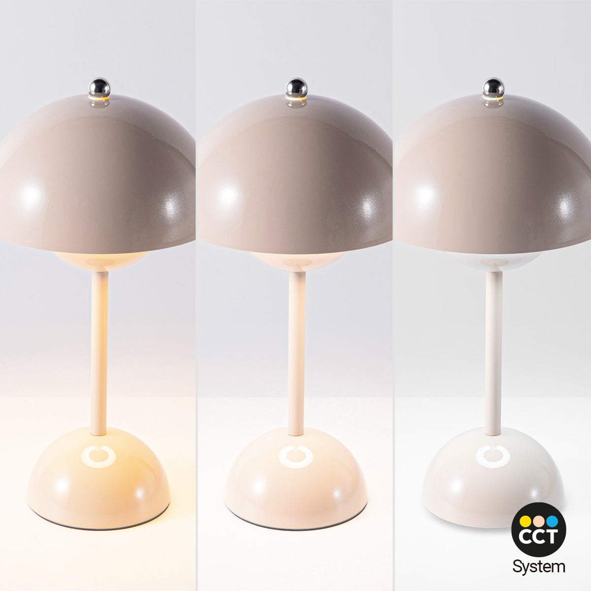 Lámpara de mesa LED CCT portátil - Táctil - Ø160 mm