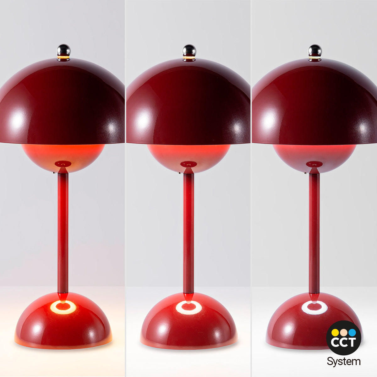 Lámpara de mesa LED CCT portátil - Táctil - Ø160 mm
