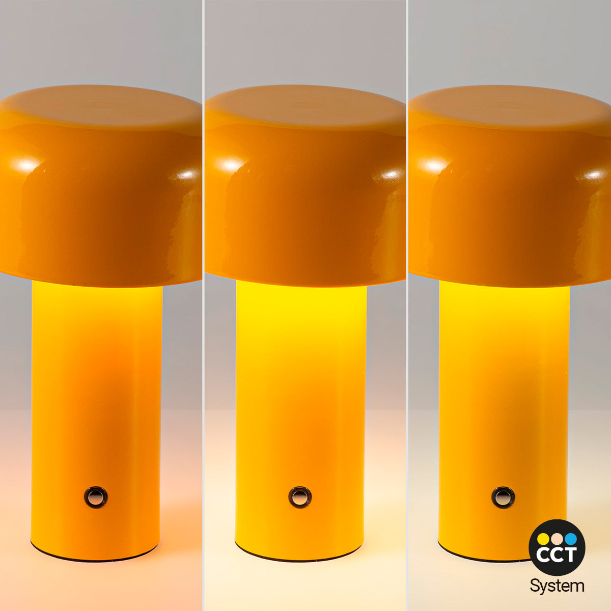 Lámpara de mesa LED CCT portátil - Táctil - Ø125 mm