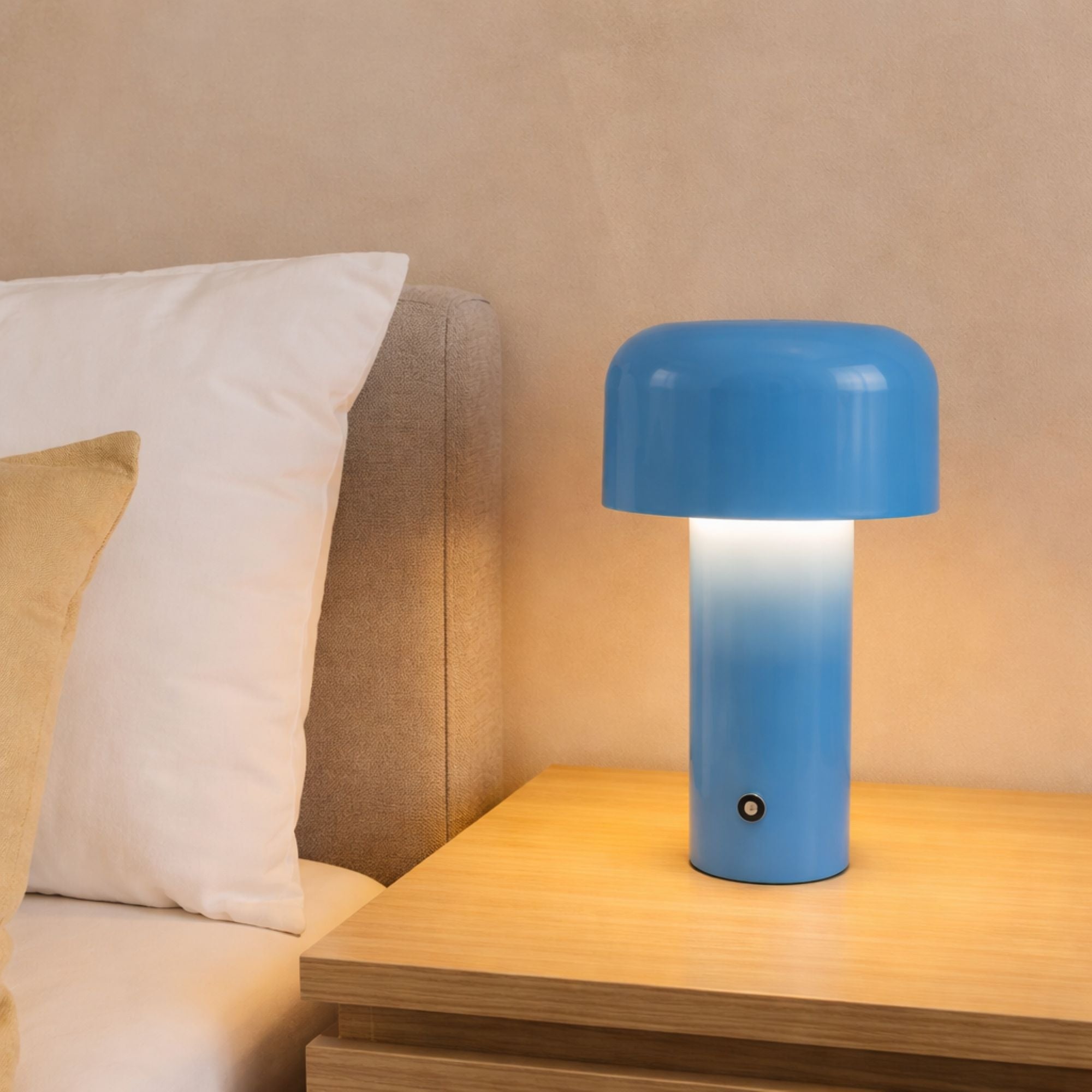 Lámpara de mesa LED CCT portátil - Táctil - Ø125 mm