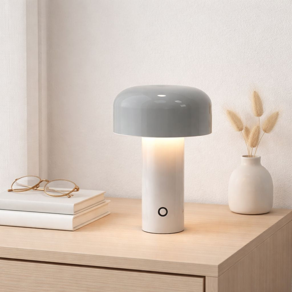 Lámpara de mesa LED CCT portátil - Táctil - Ø125 mm