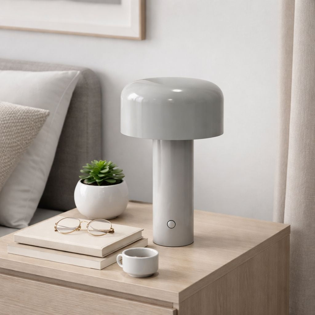 Lámpara de mesa LED CCT portátil - Táctil - Ø125 mm