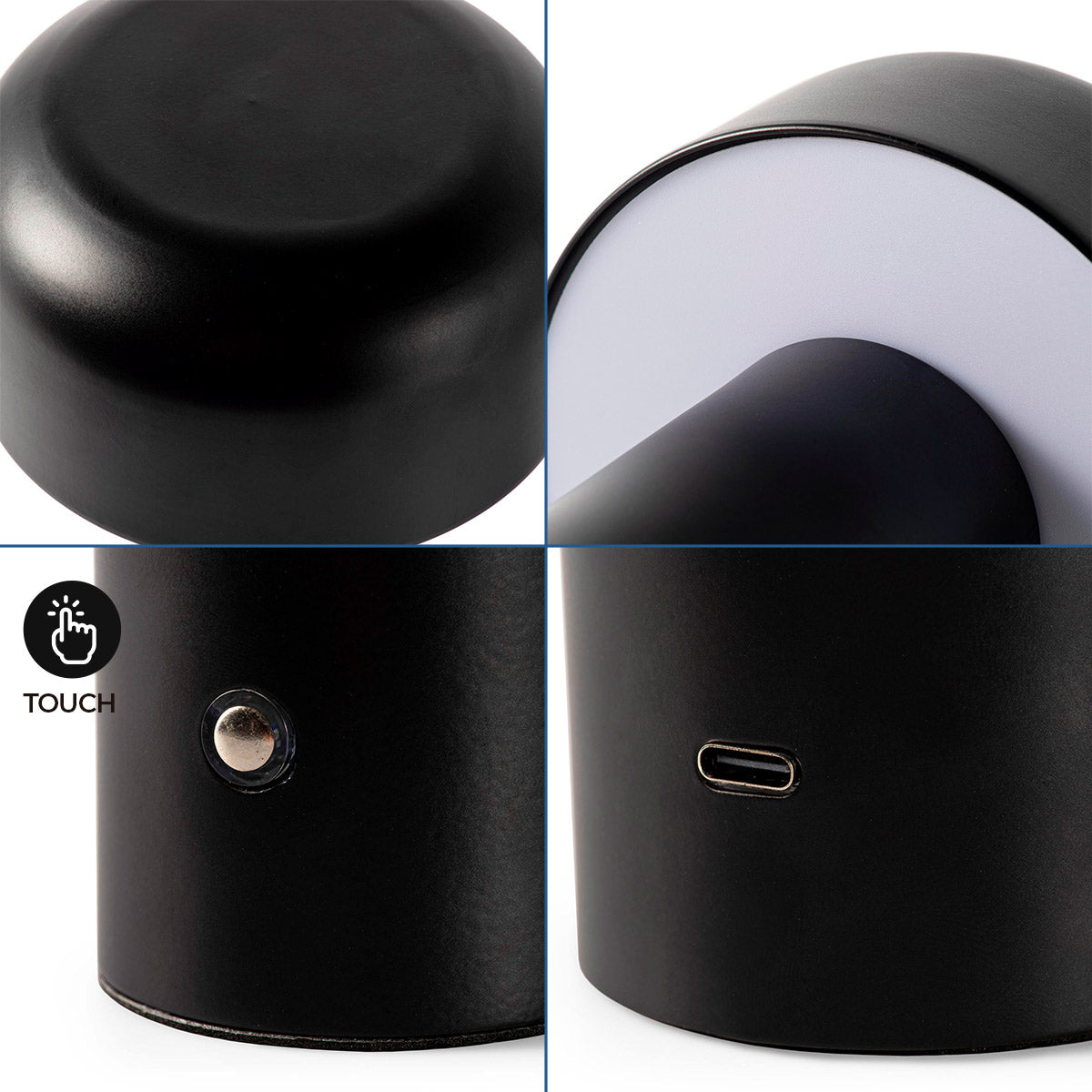 Lámpara de mesa LED CCT portátil - Táctil - Ø125 mm