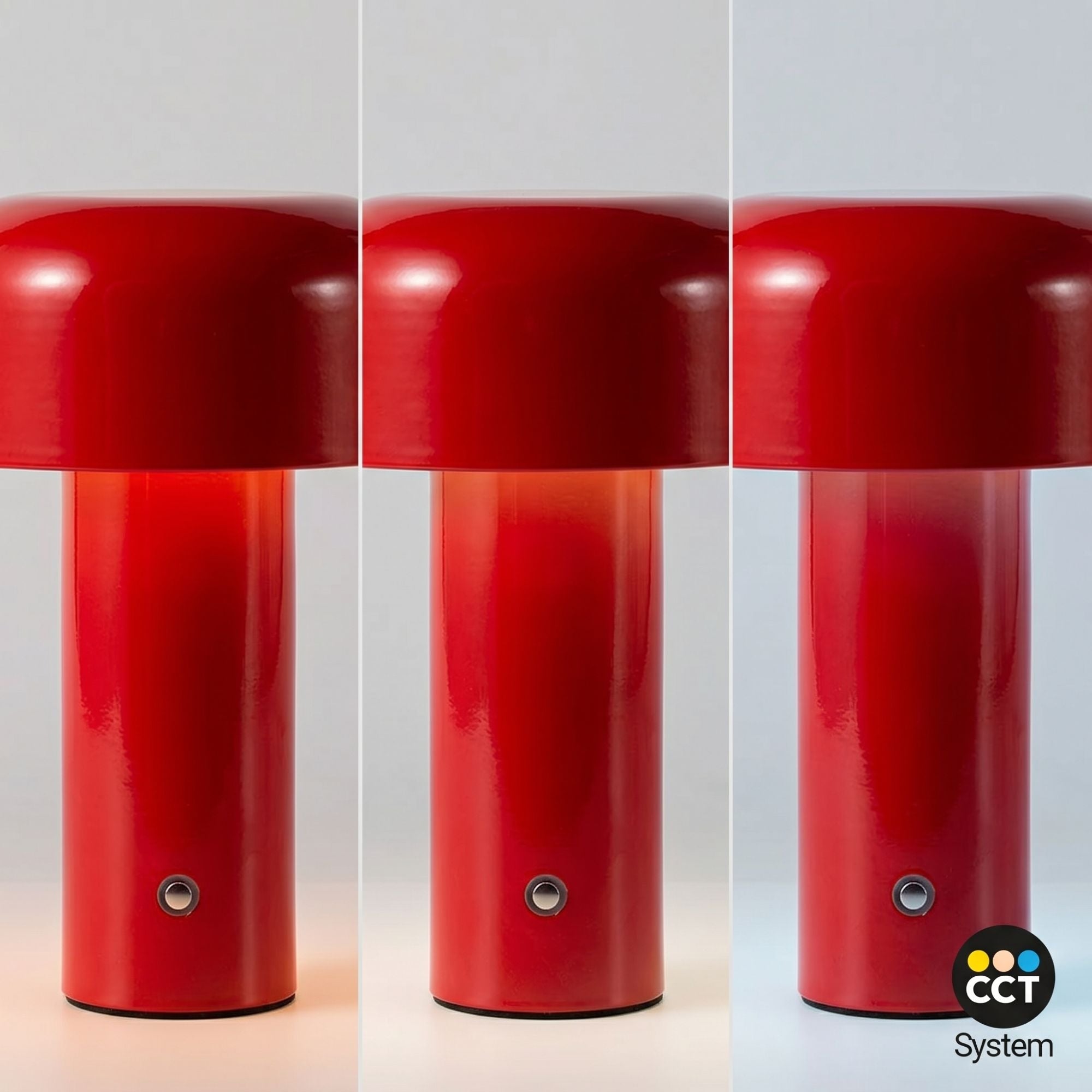 Lámpara de mesa LED CCT portátil - Táctil - Ø125 mm