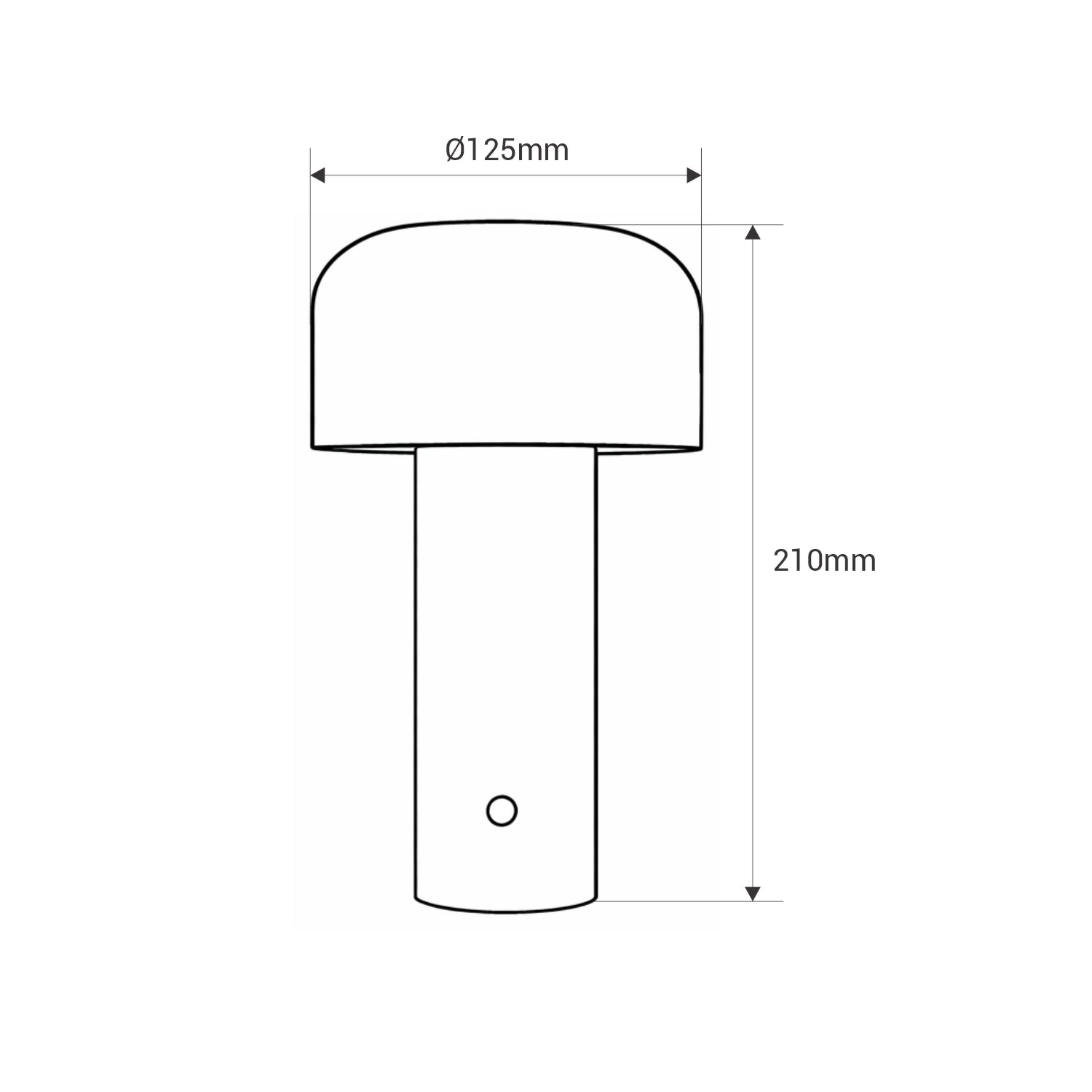 Lámpara de mesa LED CCT portátil - Táctil - Ø125 mm
