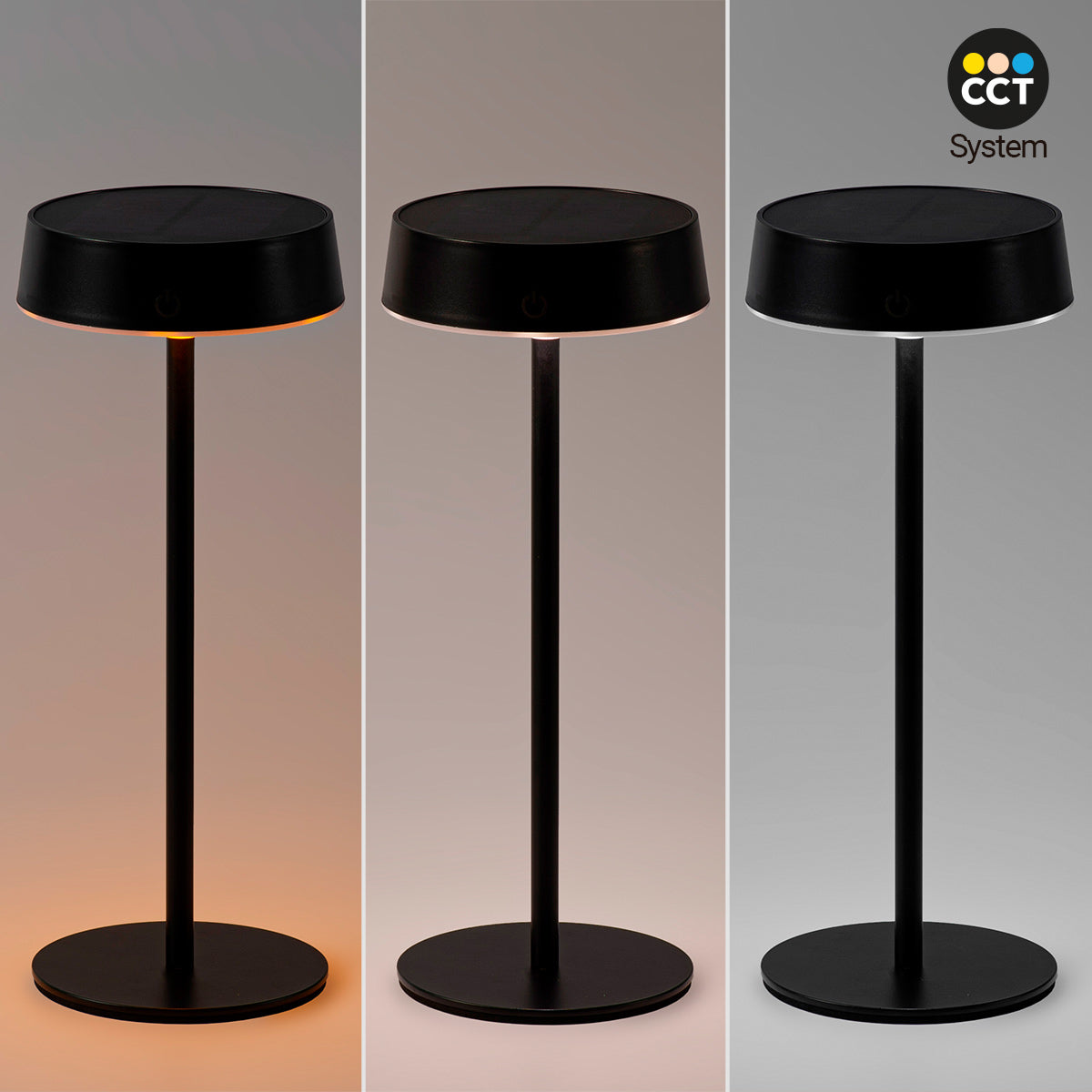 Lámpara de mesa solar LED CCT - Táctil - Recargable - Portátil