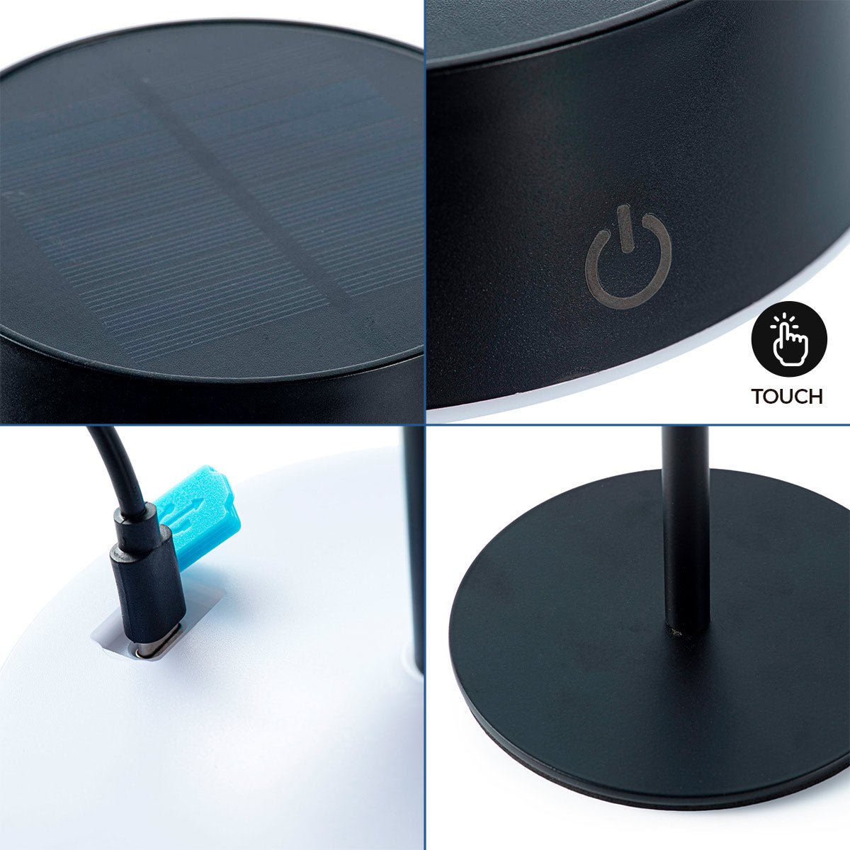 Lámpara de mesa solar LED CCT - Táctil - Recargable - Portátil