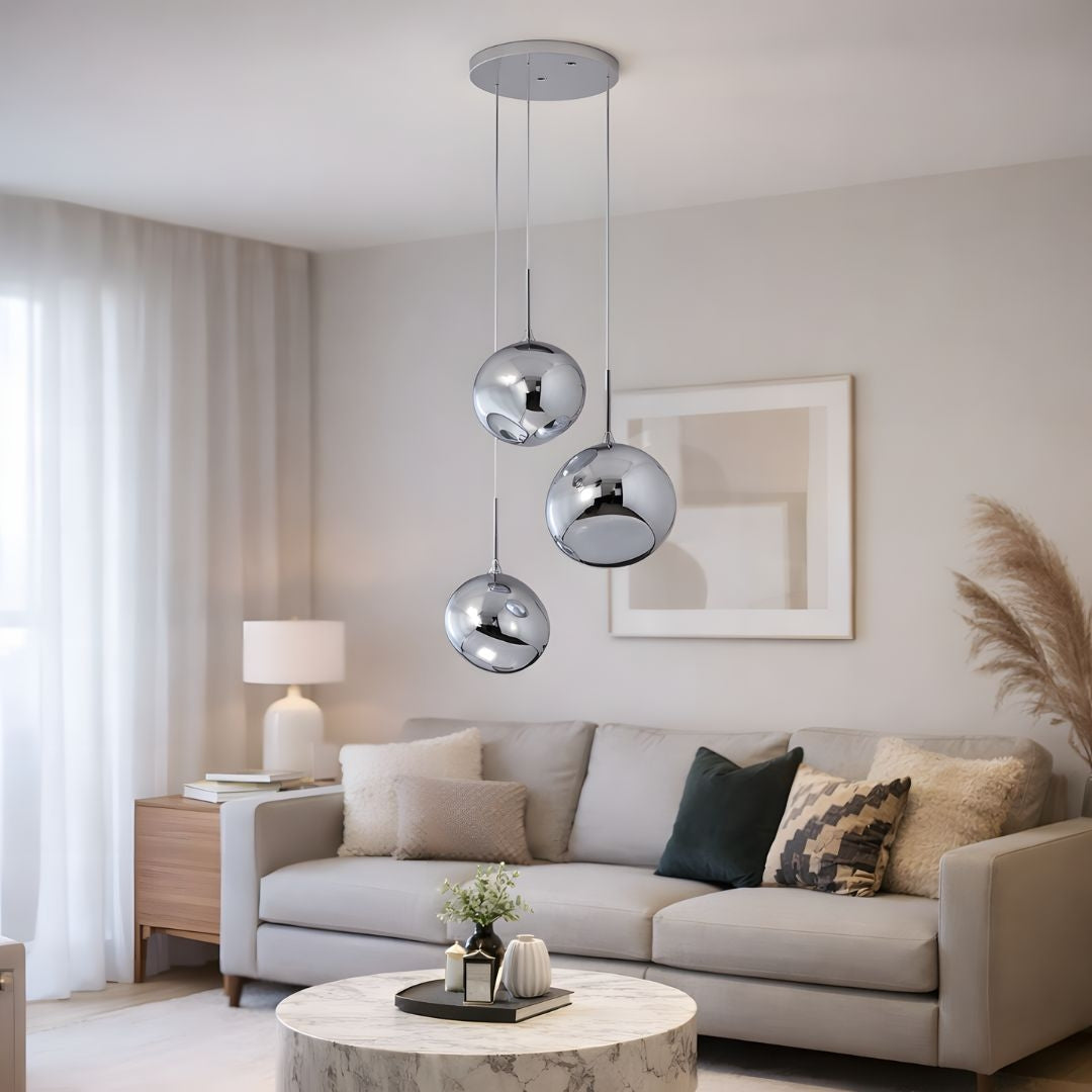 Lámpara colgante cristal triple "KADNIS" - 3 x E27