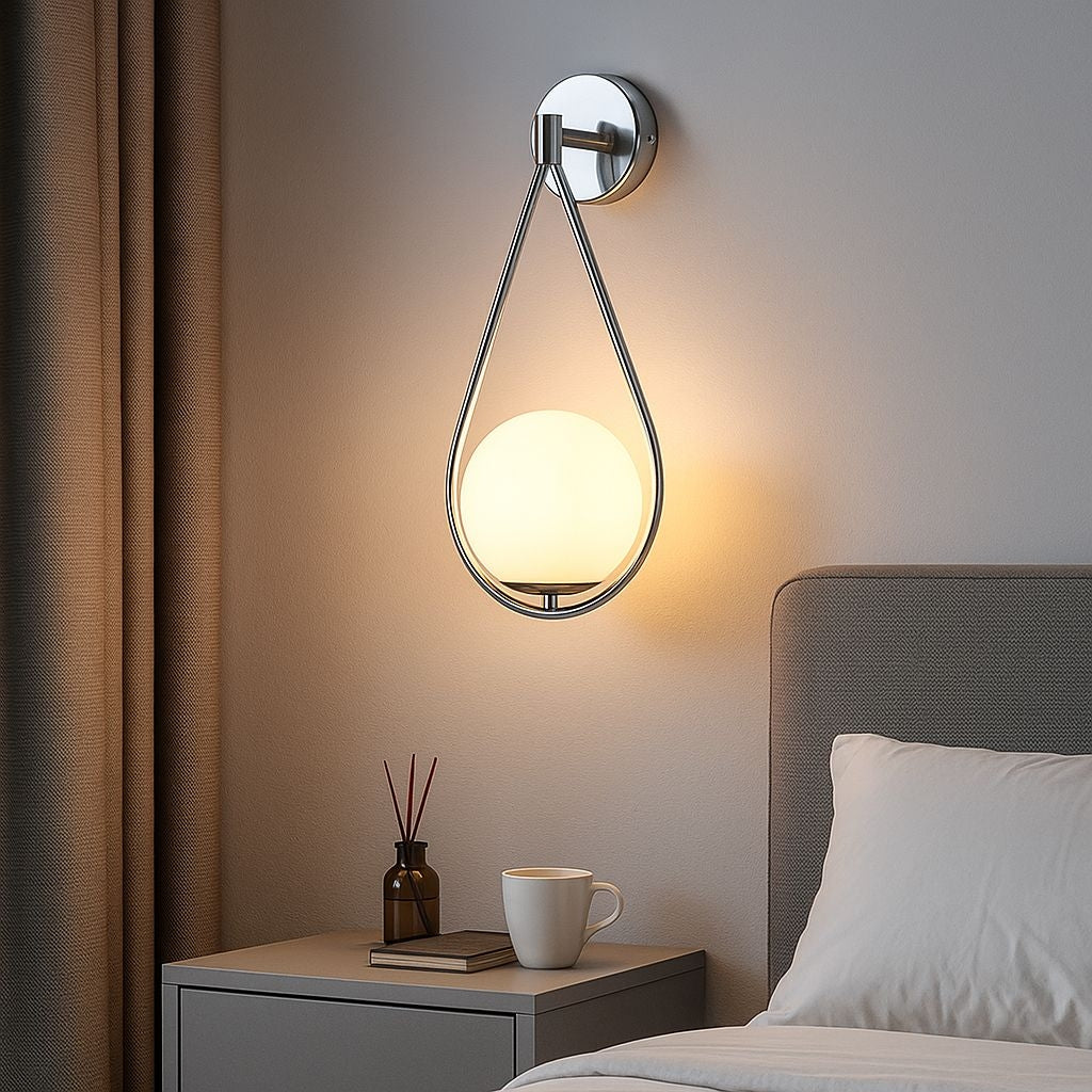 Aplique de pared bola cristal "Clara" - E14