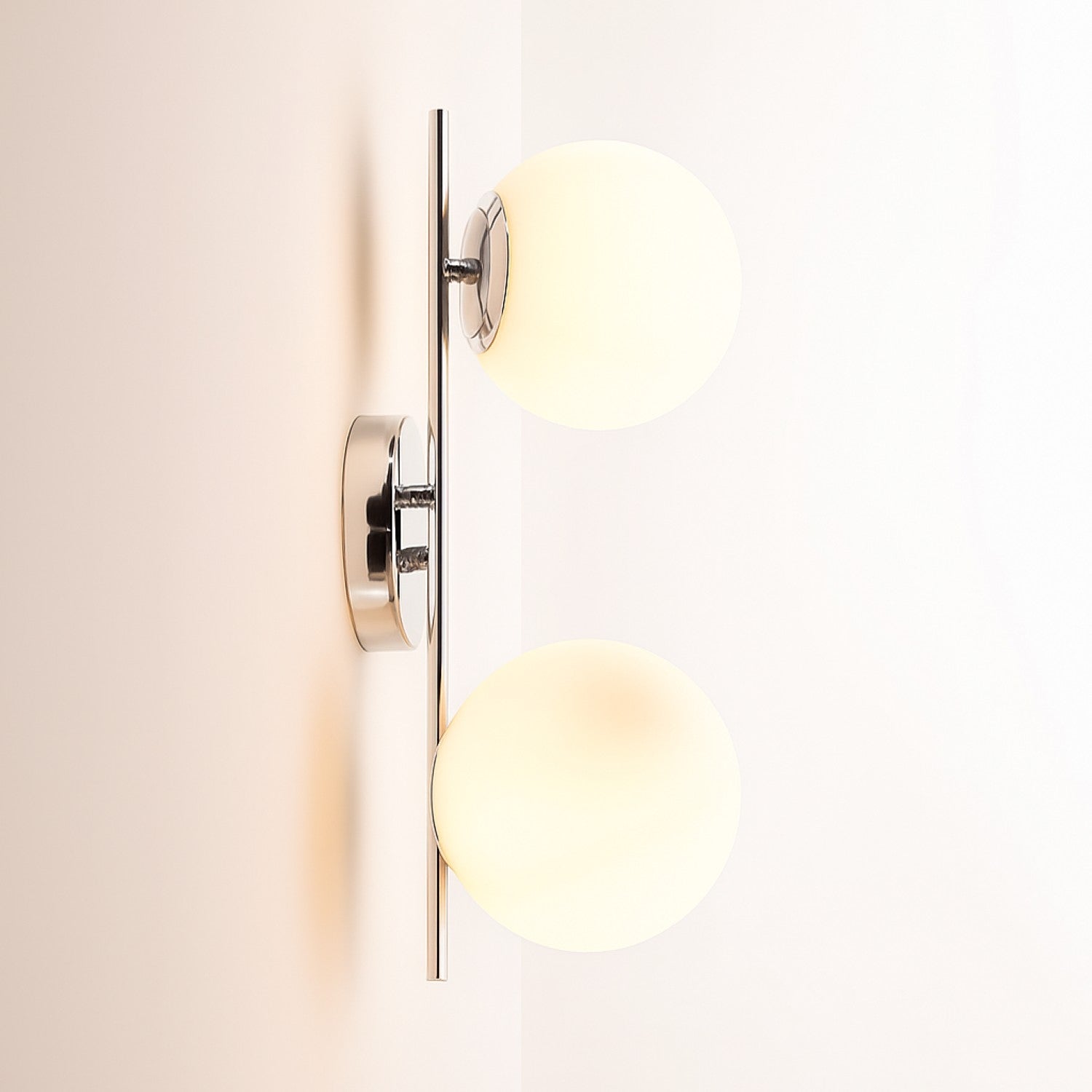 Aplique de pared doble bola cristal "Double"