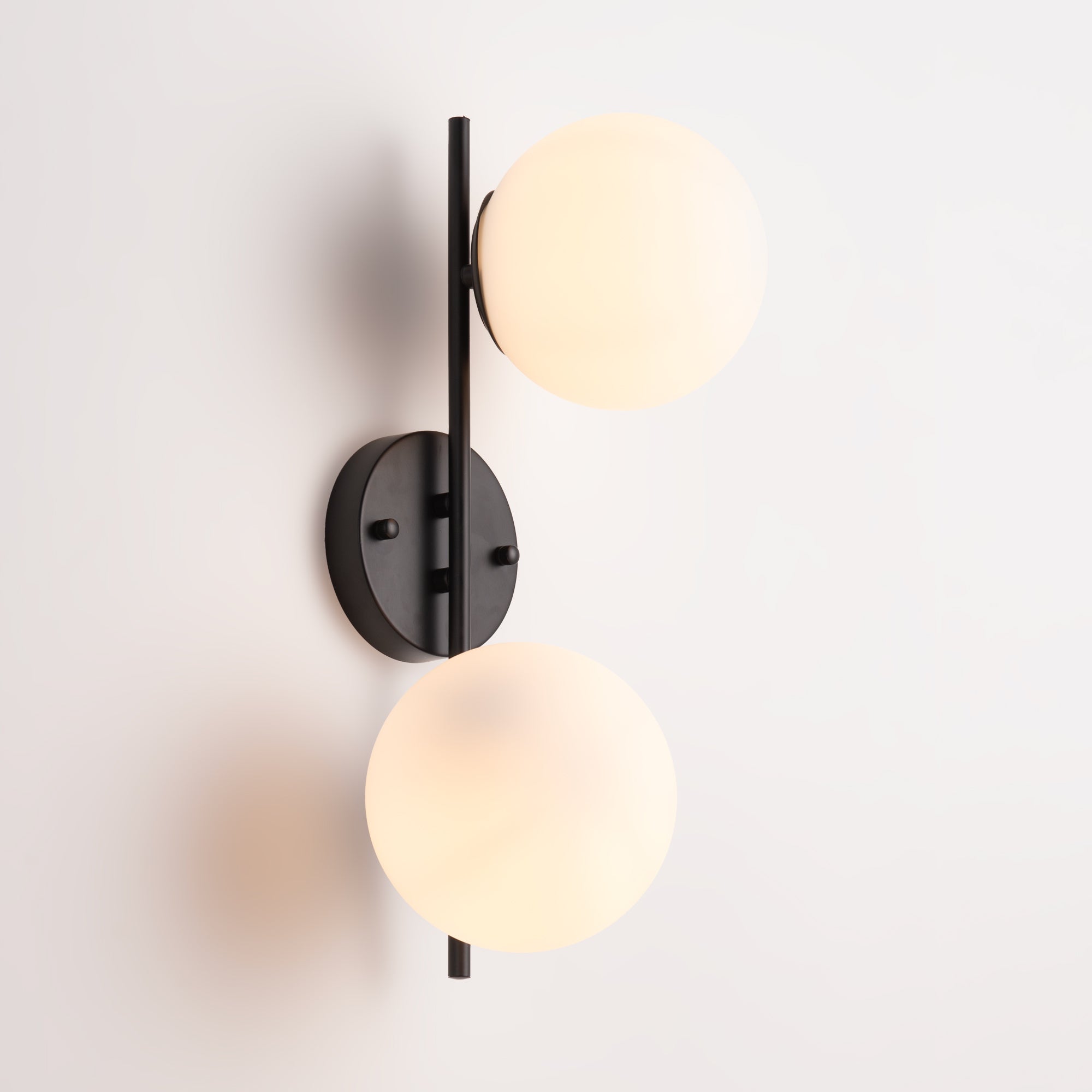 Aplique de pared doble bola cristal "Double"