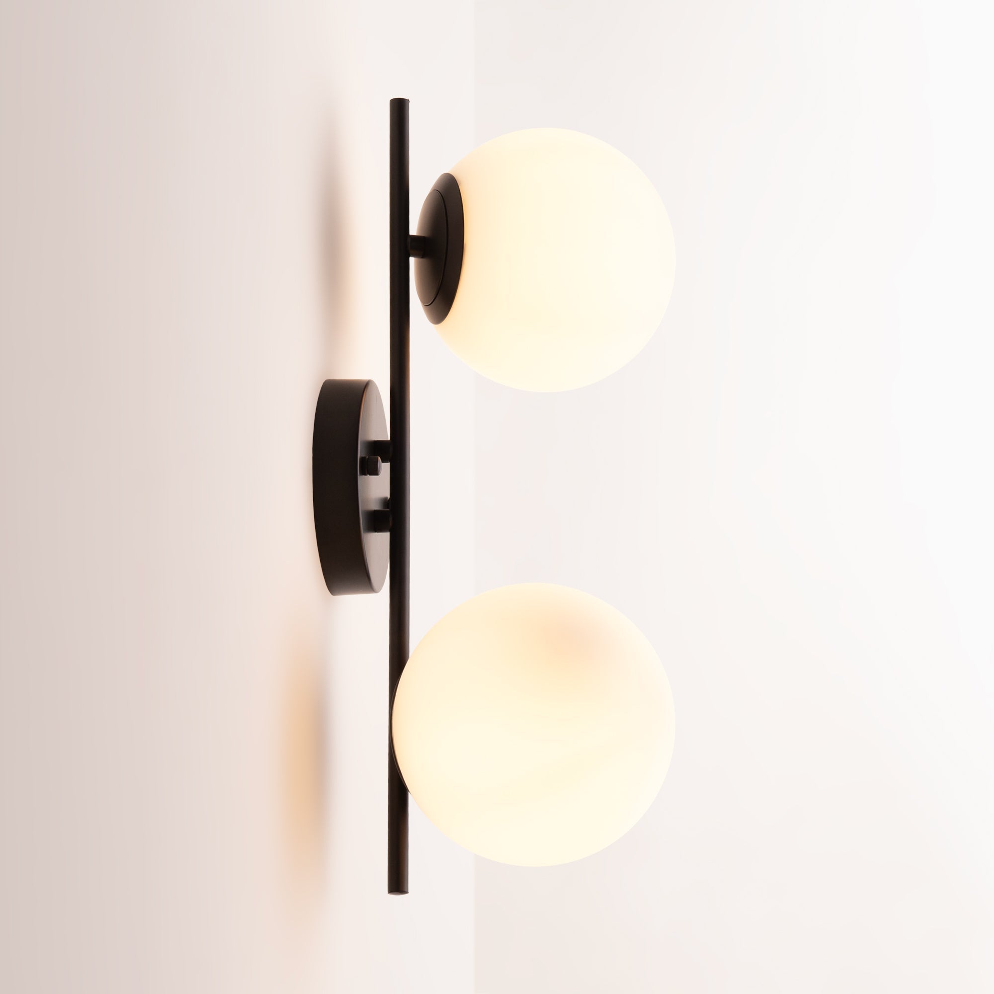 Aplique de pared doble bola cristal "Double"